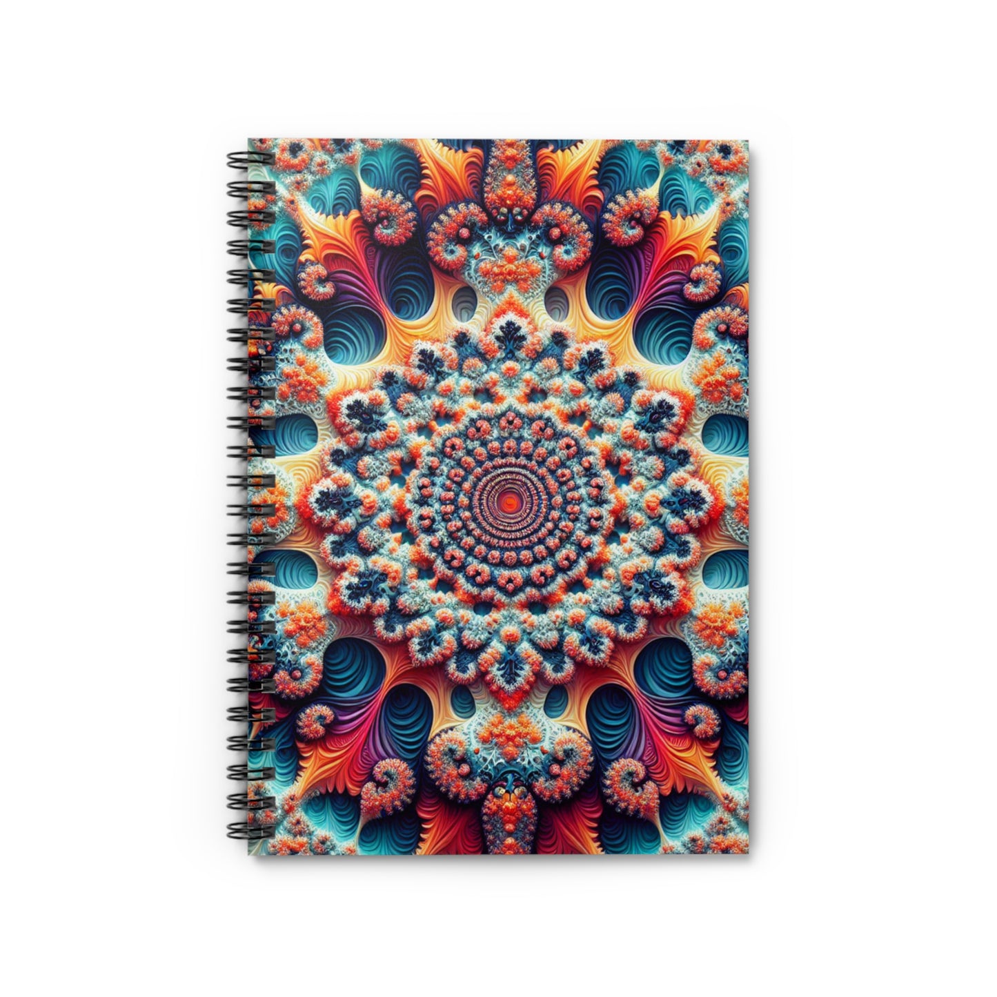 Vibrant Mandala Spiral Notebook - Ruled Line for Creative Minds