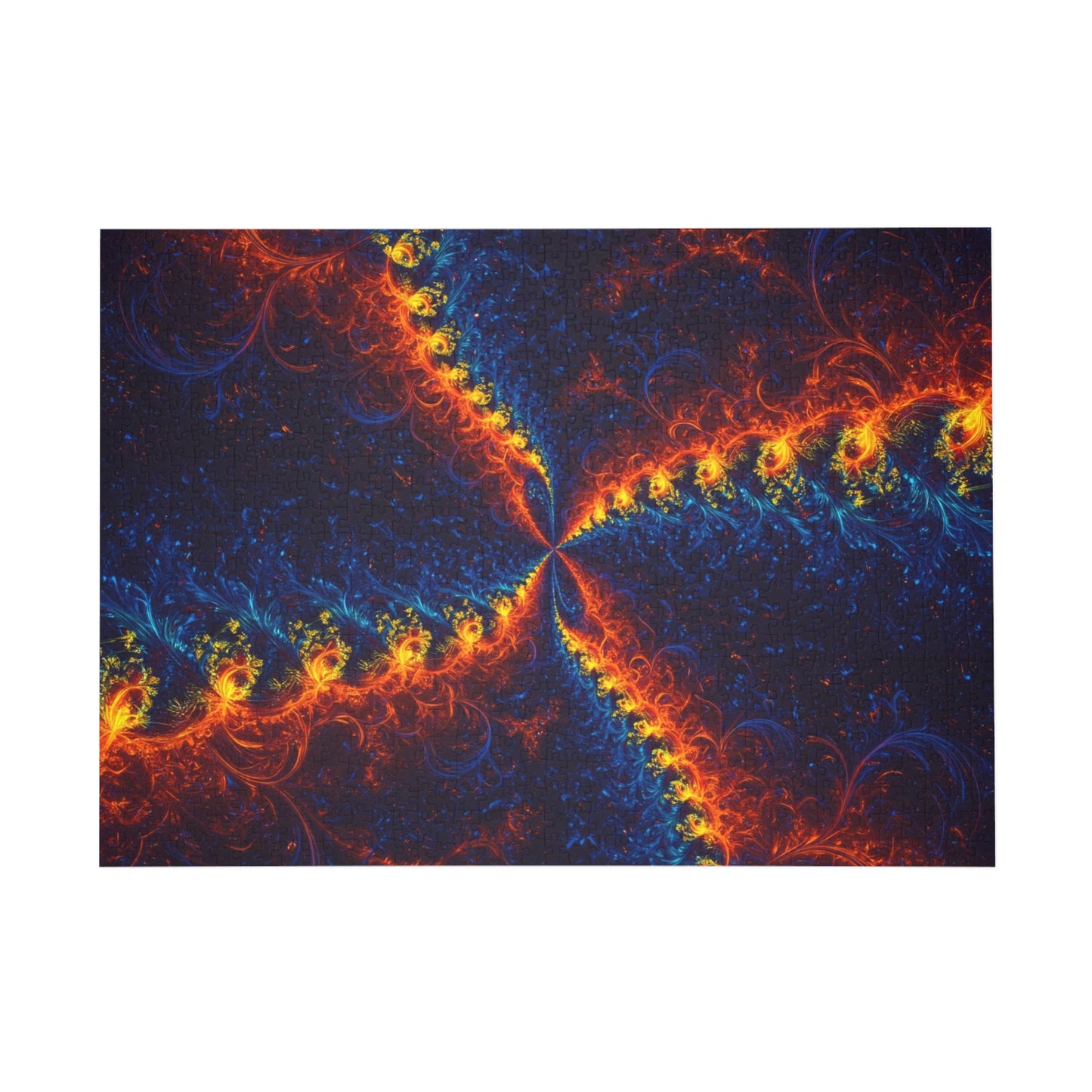 Vibrant Fractal Puzzle - 96, 252, 500, 1000-Piece Options - Perfect for Family Game Night and Gift Giving