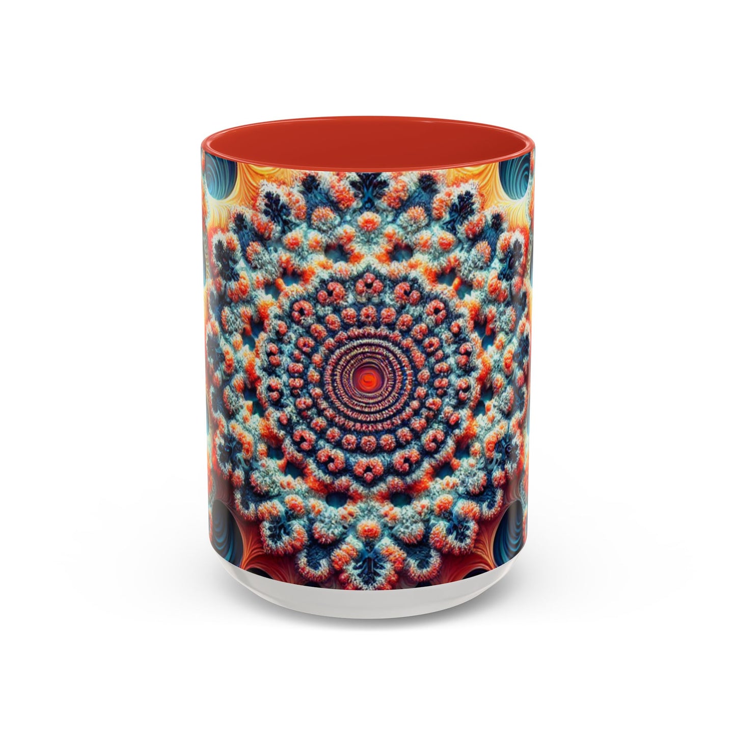 Vibrant Kaleidoscope Accent Coffee Mug - 11oz & 15oz