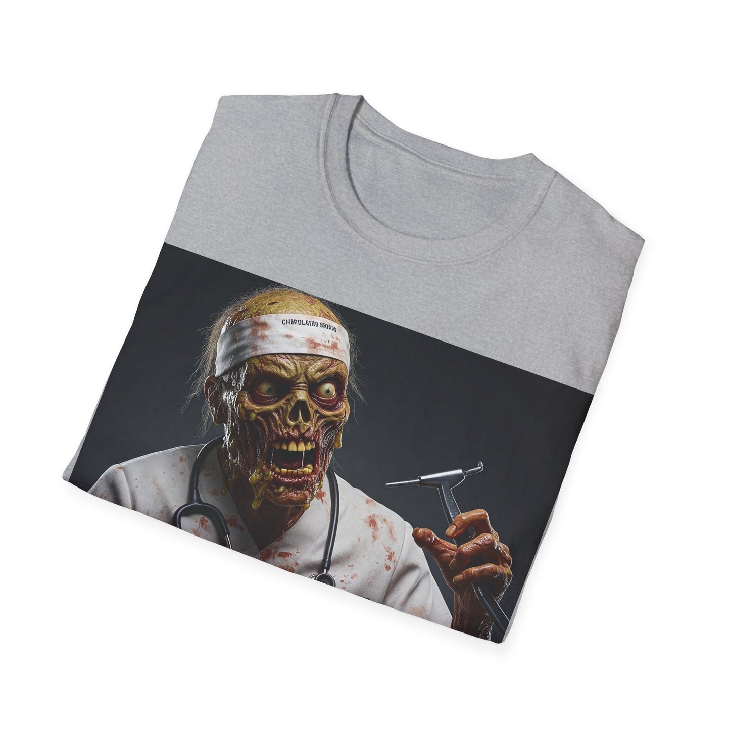 UK - Zombie Doctor Unisex Softstyle T-Shirt - Perfect for Halloween & Horror Fans
