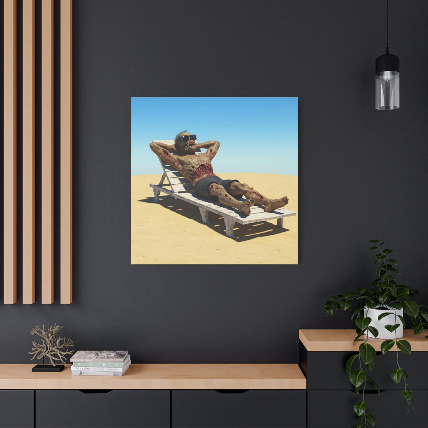 Zombie Beach Bум canvas art - Perfect for Halloween decor and unique gifts
