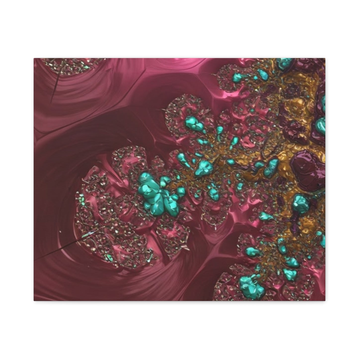 Abstract Art Canvas Print - Vibrant Fractal Design for Home Decor