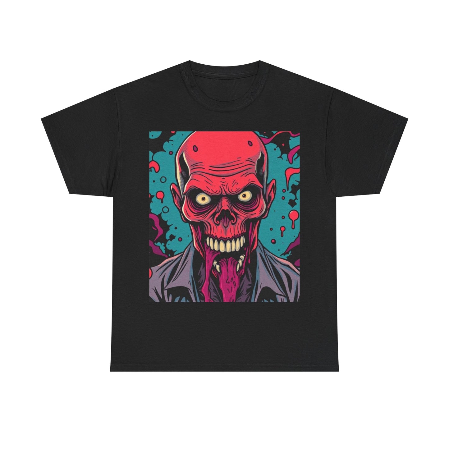 UK - Vintage Skull Graphic Unisex Heavy Cotton Tee - Perfect for Halloween and Casual Wear
