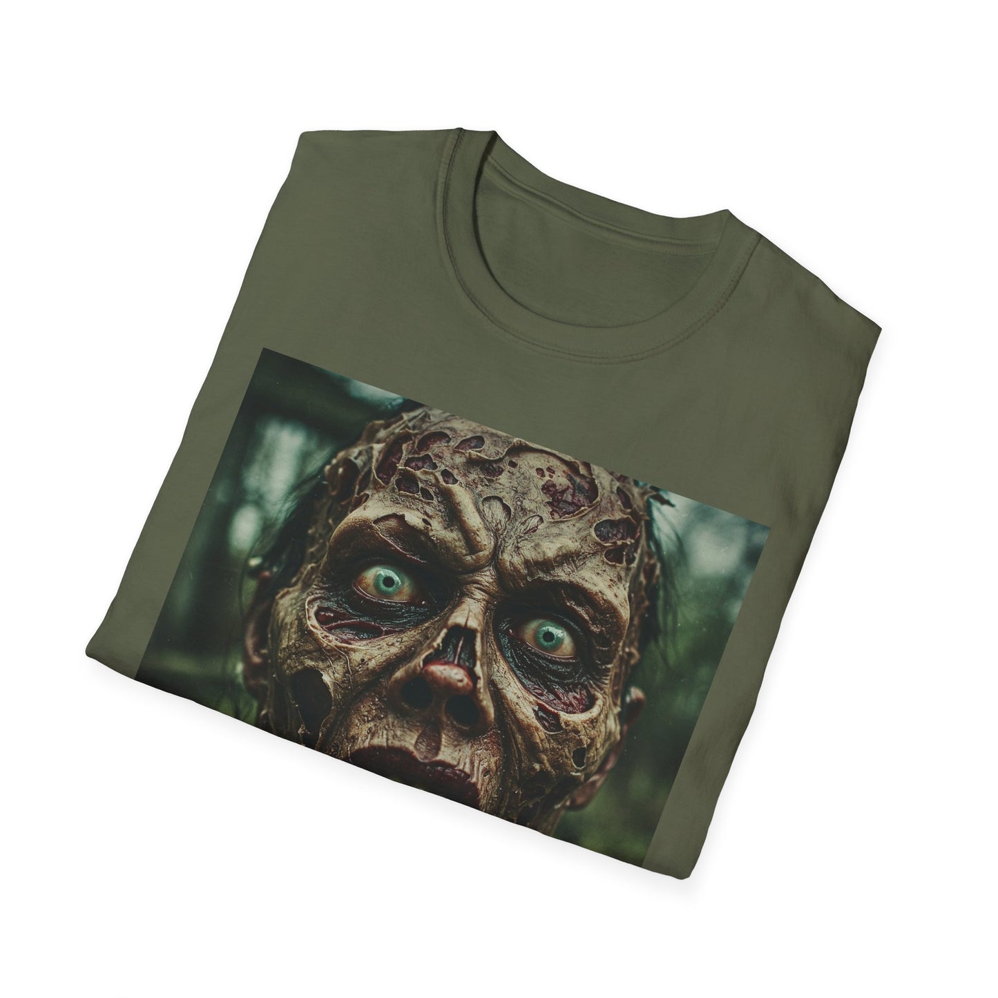 Apocalyptic Portrait Tee, bold, decaying zombie graphic