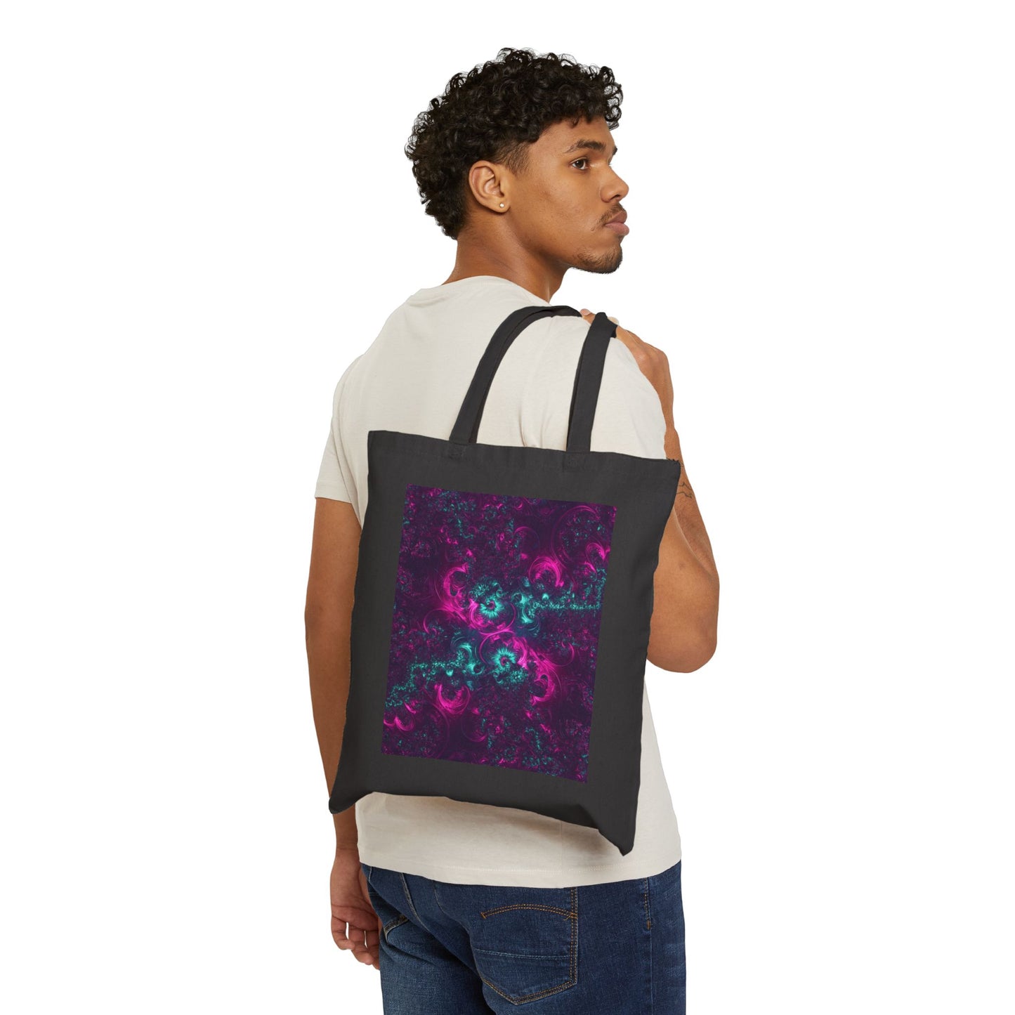 Vibrant Abstract Art Cotton Canvas Tote Bag