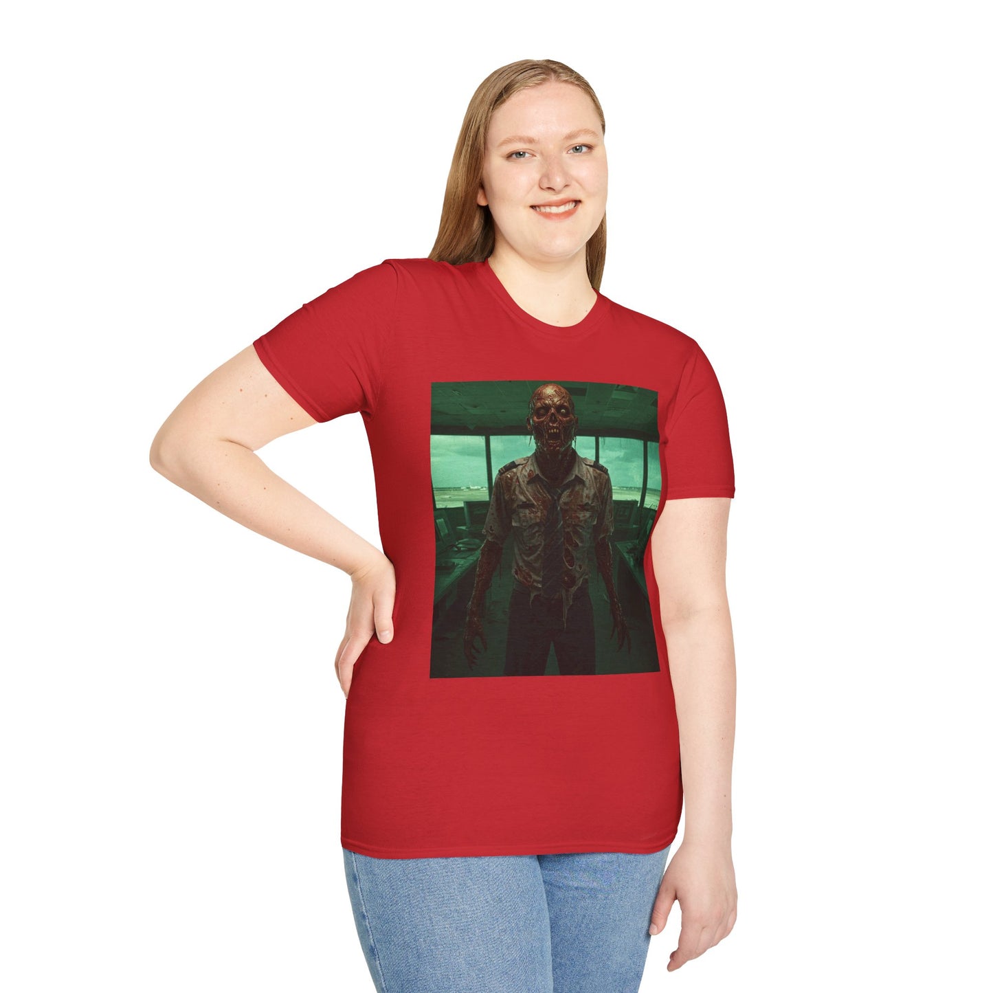 Unisex Softstyle Zombie Graphic Tee - Perfect for Halloween and Horror Fans