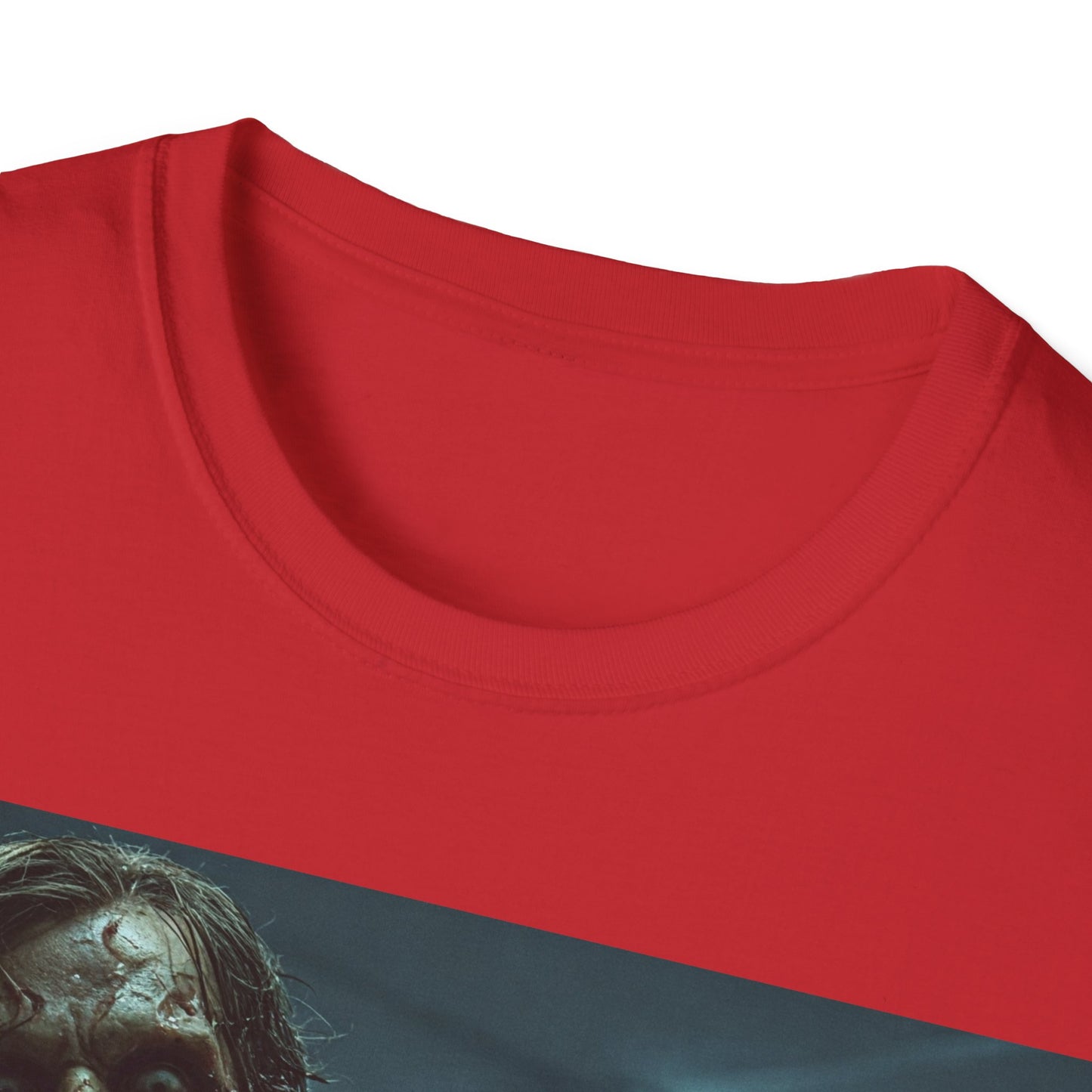 UK - Zombie Horror Unisex Softstyle T-Shirt - Spooky Graphic Tee for Halloween and Horror Lovers
