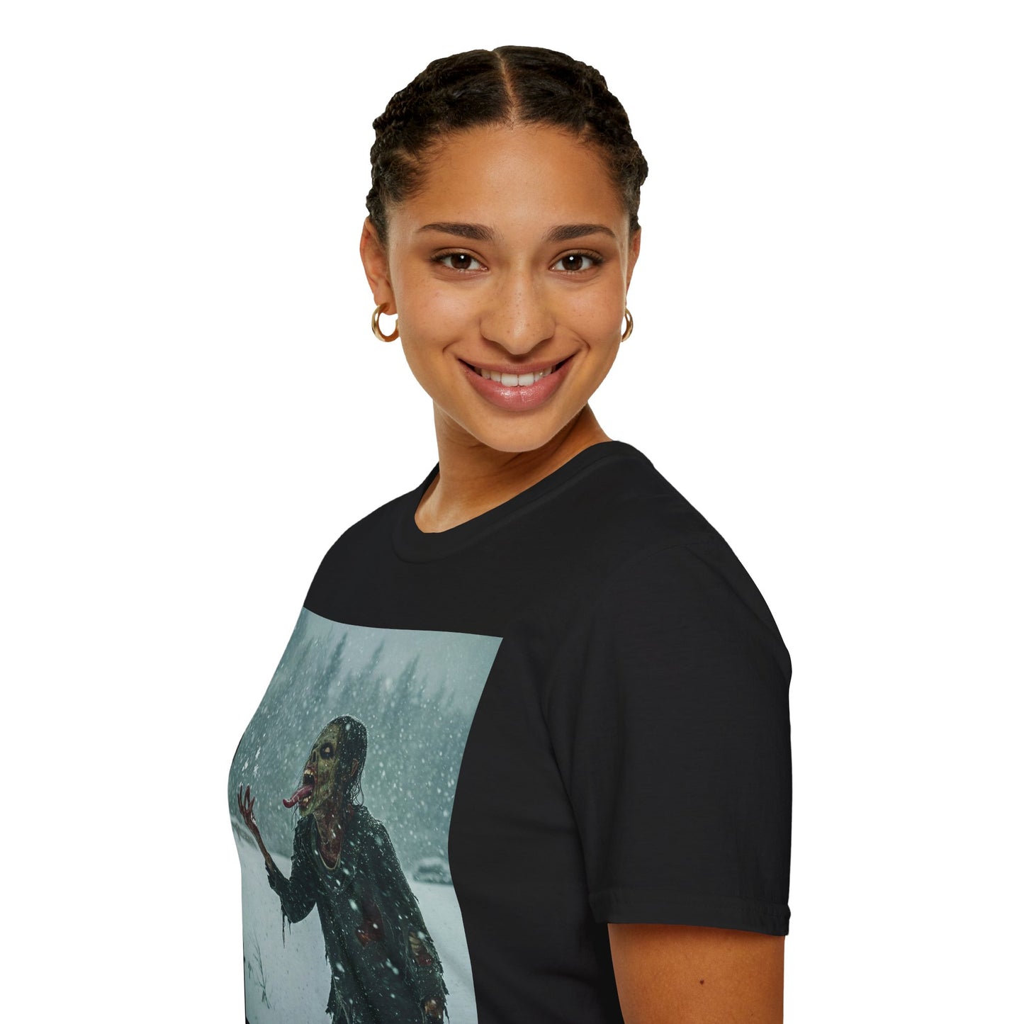 Chilling Horror Graphic Tee - Unisex Softstyle T-Shirt with Spooky Design