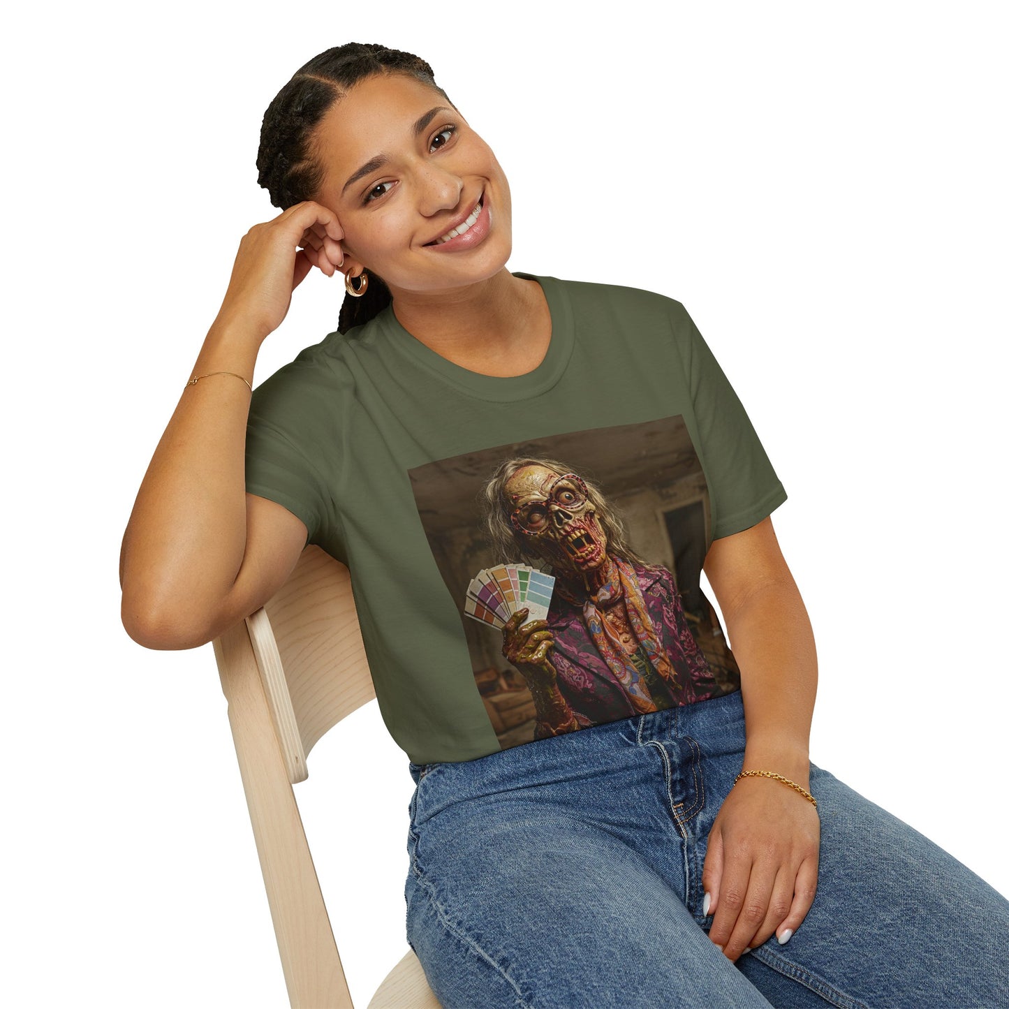 Unisex Softstyle T-Shirt – Retro Skeleton Poker Night Tee