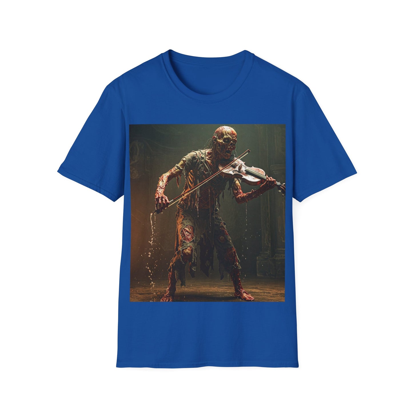 UK - Creepy Creature Violinist Unisex T-Shirt - Spooky Halloween Tee
