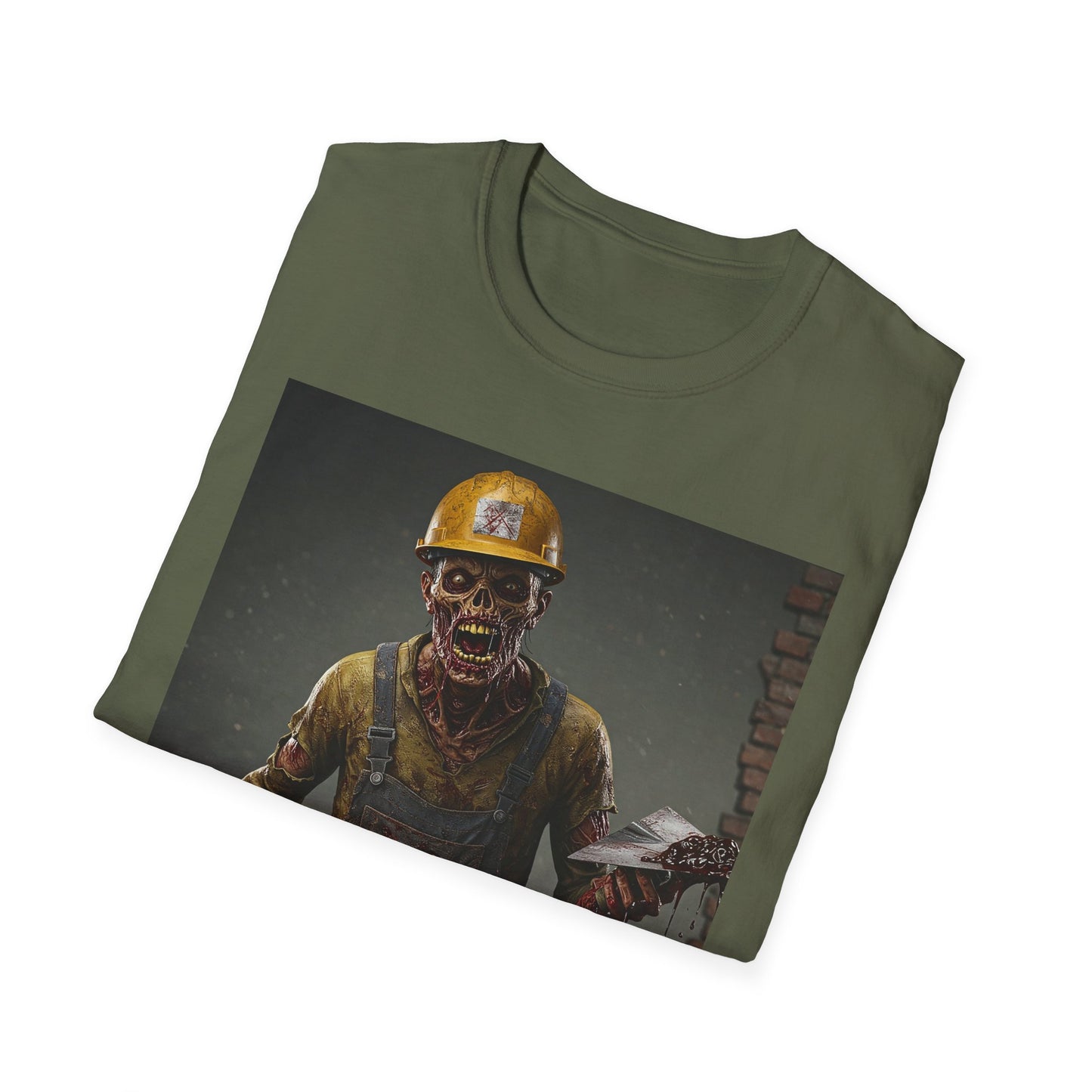 Zombie Construction Worker Unisex Softstyle T-Shirt