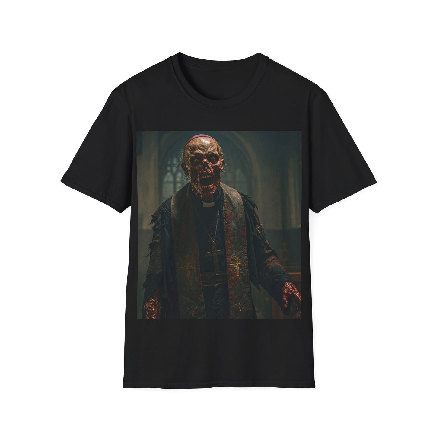UK - Unisex Horror Graphic T-Shirt - Spooky Skeleton Design