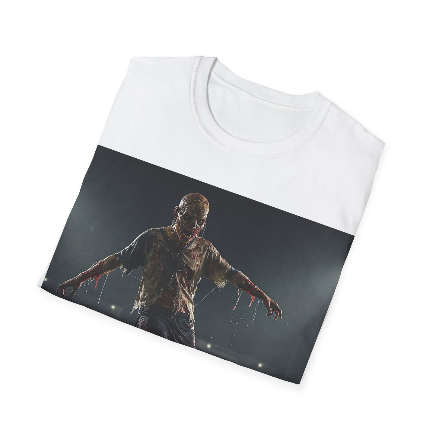 UK - Zombie Soccer Unisex Softstyle T-Shirt - Perfect for Halloween and Sports Lovers