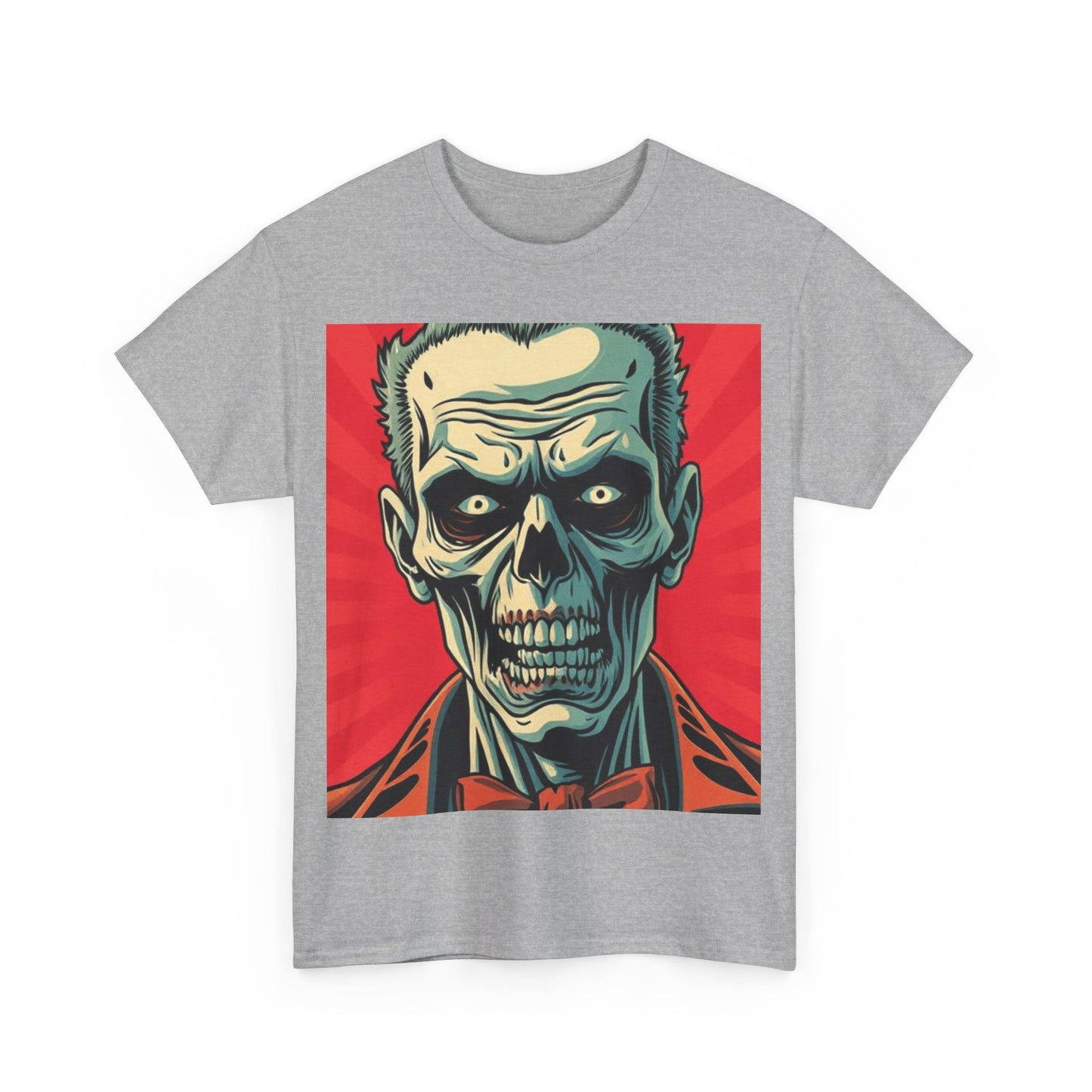 UK - Halloween Skelton Graphic Tee - Unisex Heavy Cotton Shirt