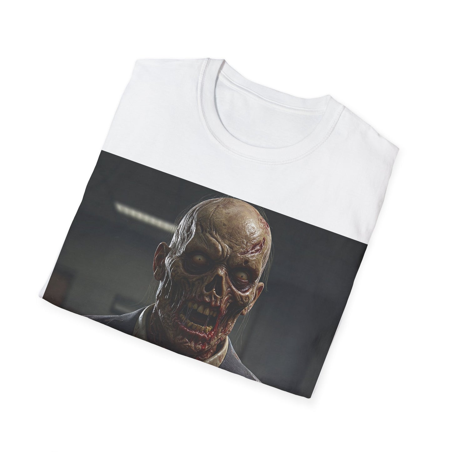 UK - Creepy Zombie Businessman Unisex Softstyle T-Shirt
