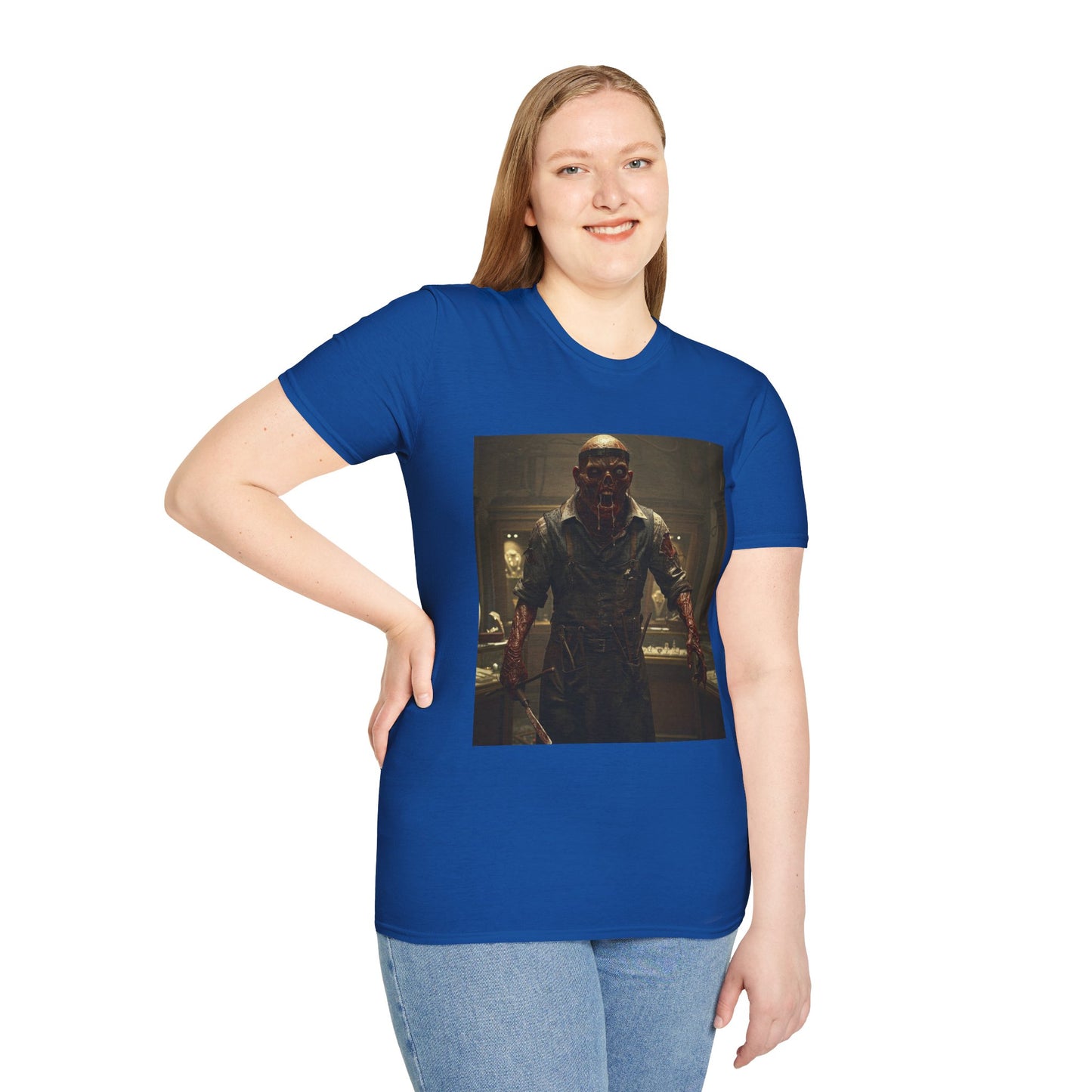 Unisex Horror-Themed Softstyle T-Shirt - Perfect for Halloween and Cosplay