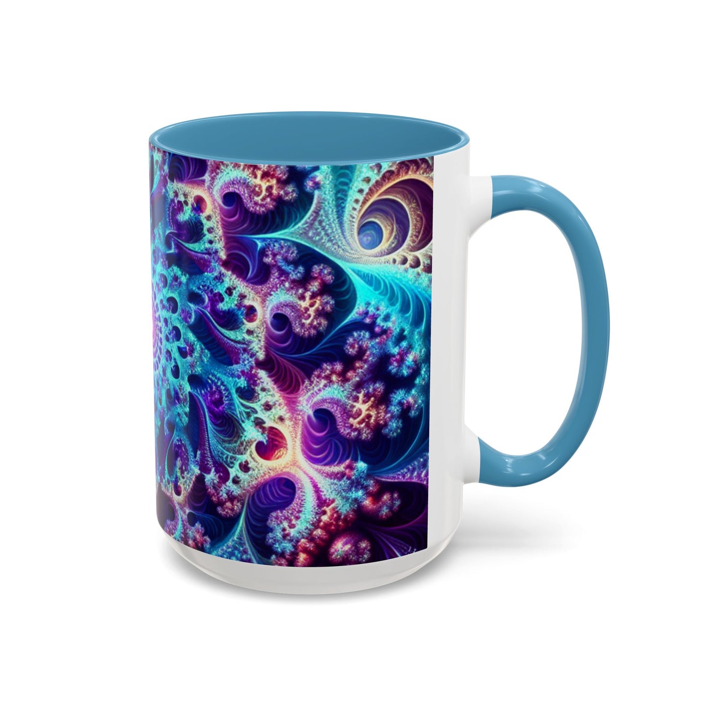 Colorful Spiral Accent Coffee Mug - 11 & 15oz
