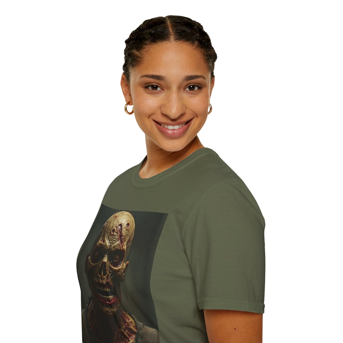 Unisex Softstyle T-Shirt - Creepy Skull Design - Perfect for Halloween or Casual Wear