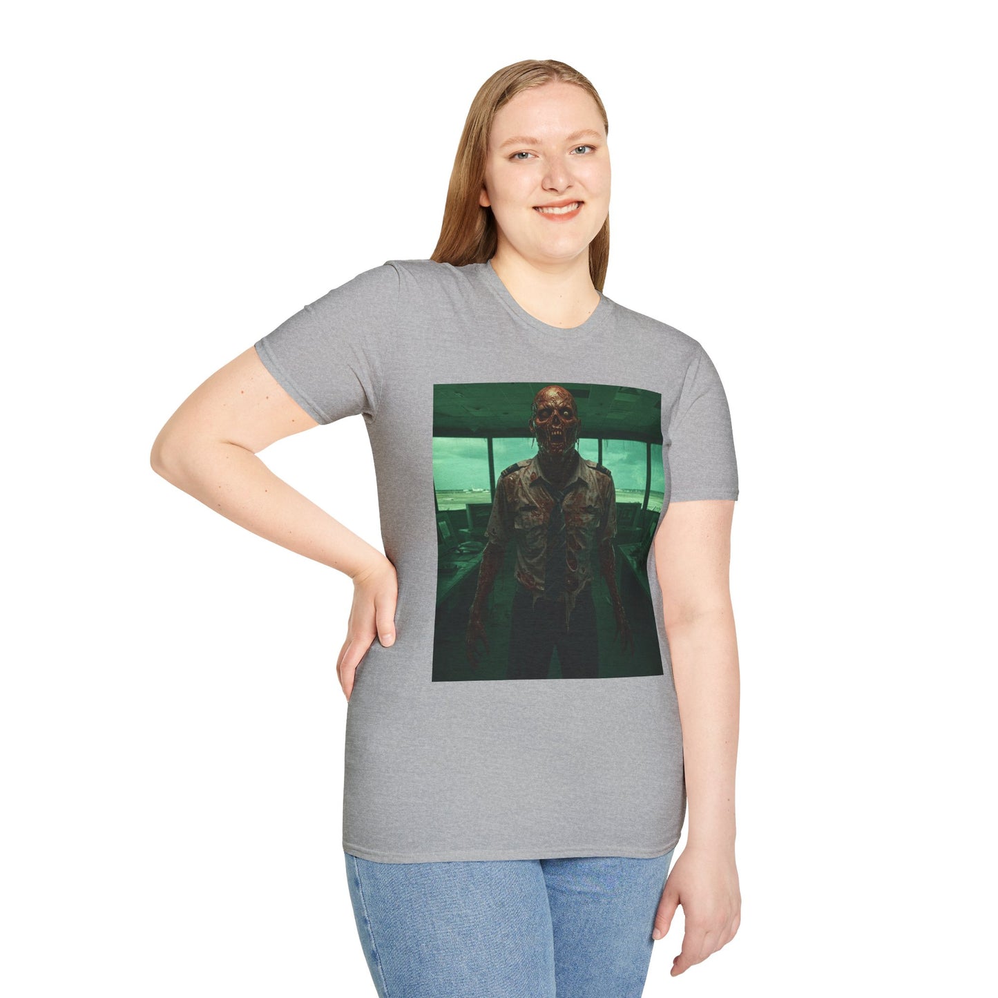 Unisex Softstyle Zombie Graphic Tee - Perfect for Halloween and Horror Fans