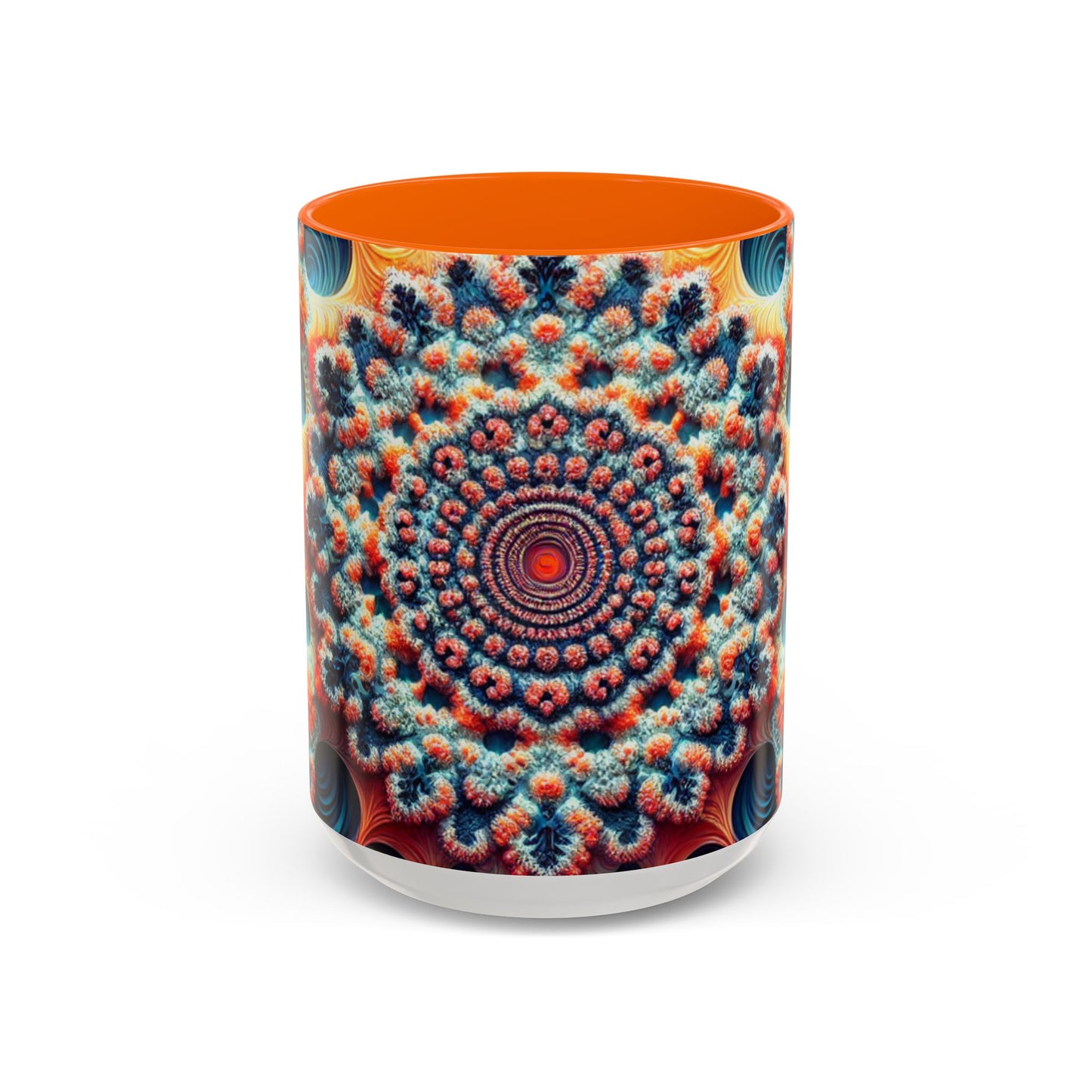 Vibrant Kaleidoscope Accent Coffee Mug - 11oz & 15oz