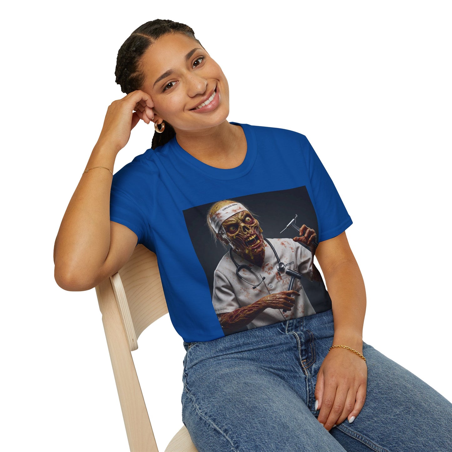 Zombie Doctor Unisex Softstyle T-Shirt - Perfect for Halloween & Horror Fans