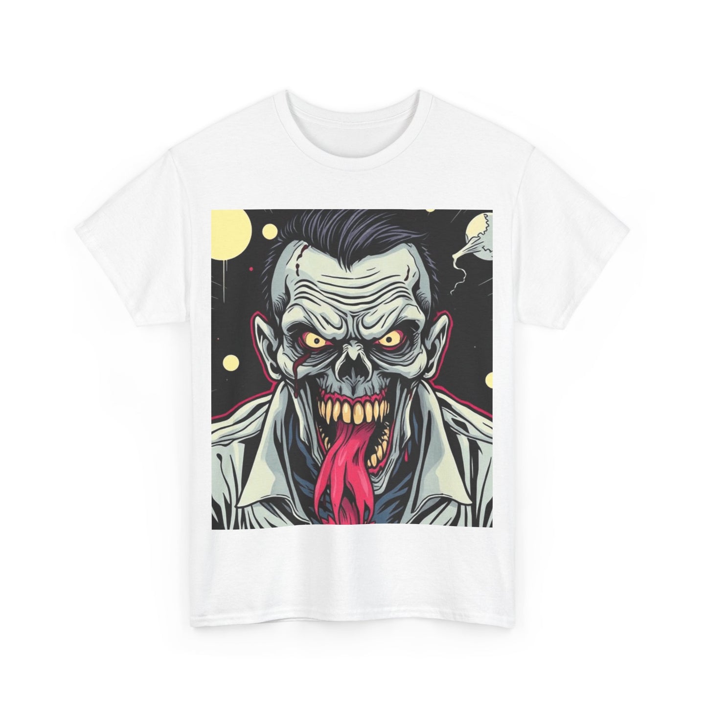 UK - Horror Graphic Tee - Unisex Heavy Cotton Shirt with Zombie Design