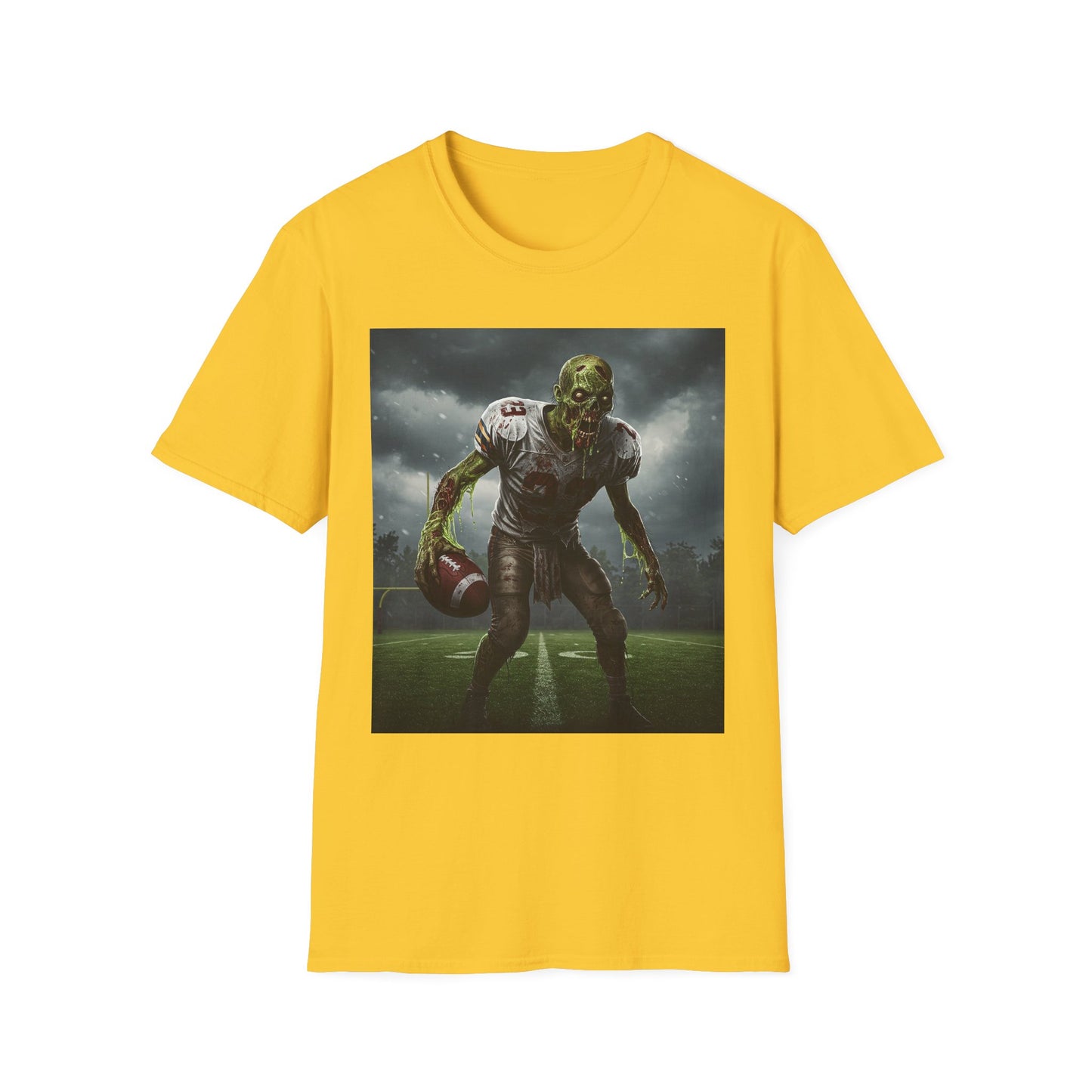 Zombie Football Graphic T-Shirt for Horror Fans