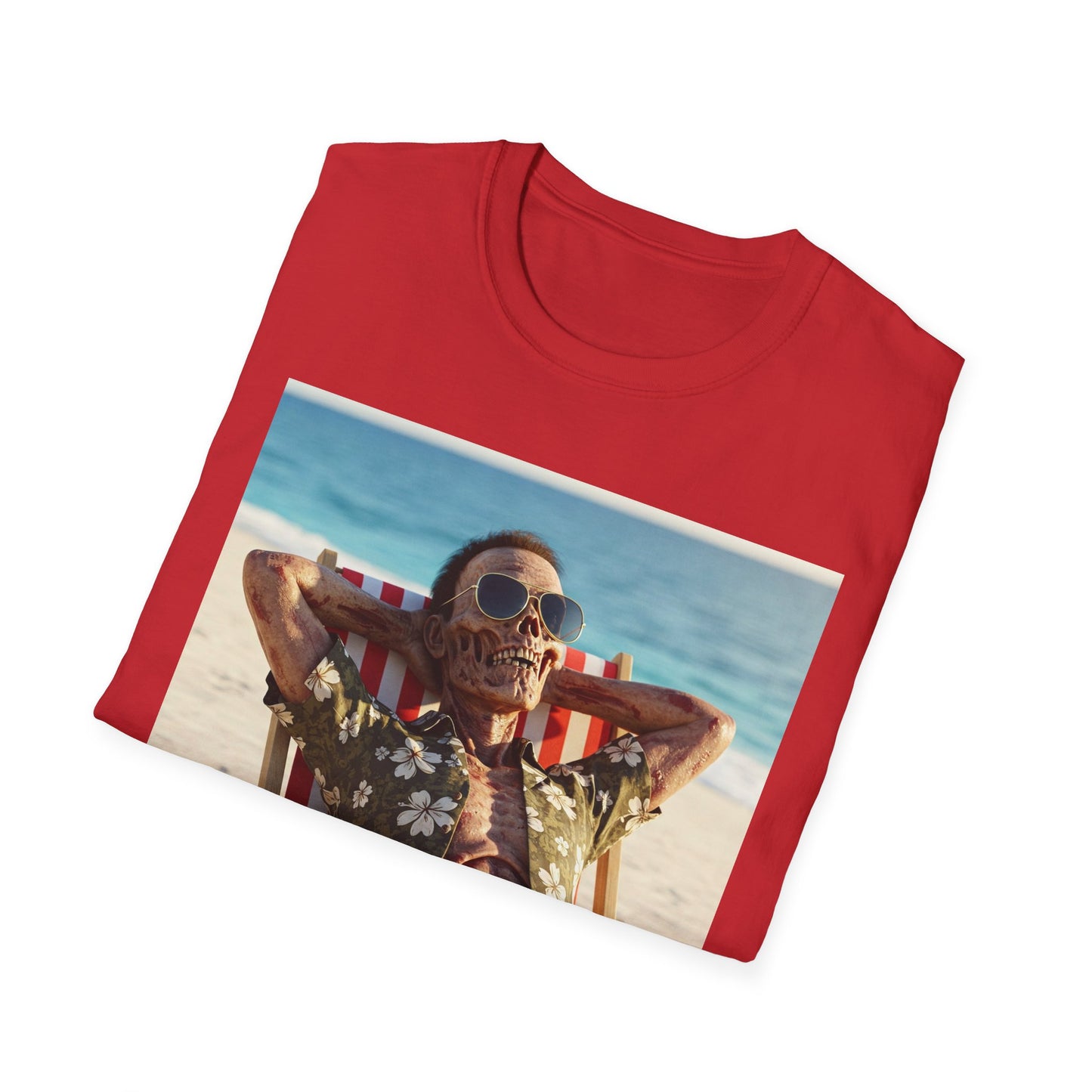 Chill Vibes Unisex Softstyle T-Shirt - Beach Relaxation Design
