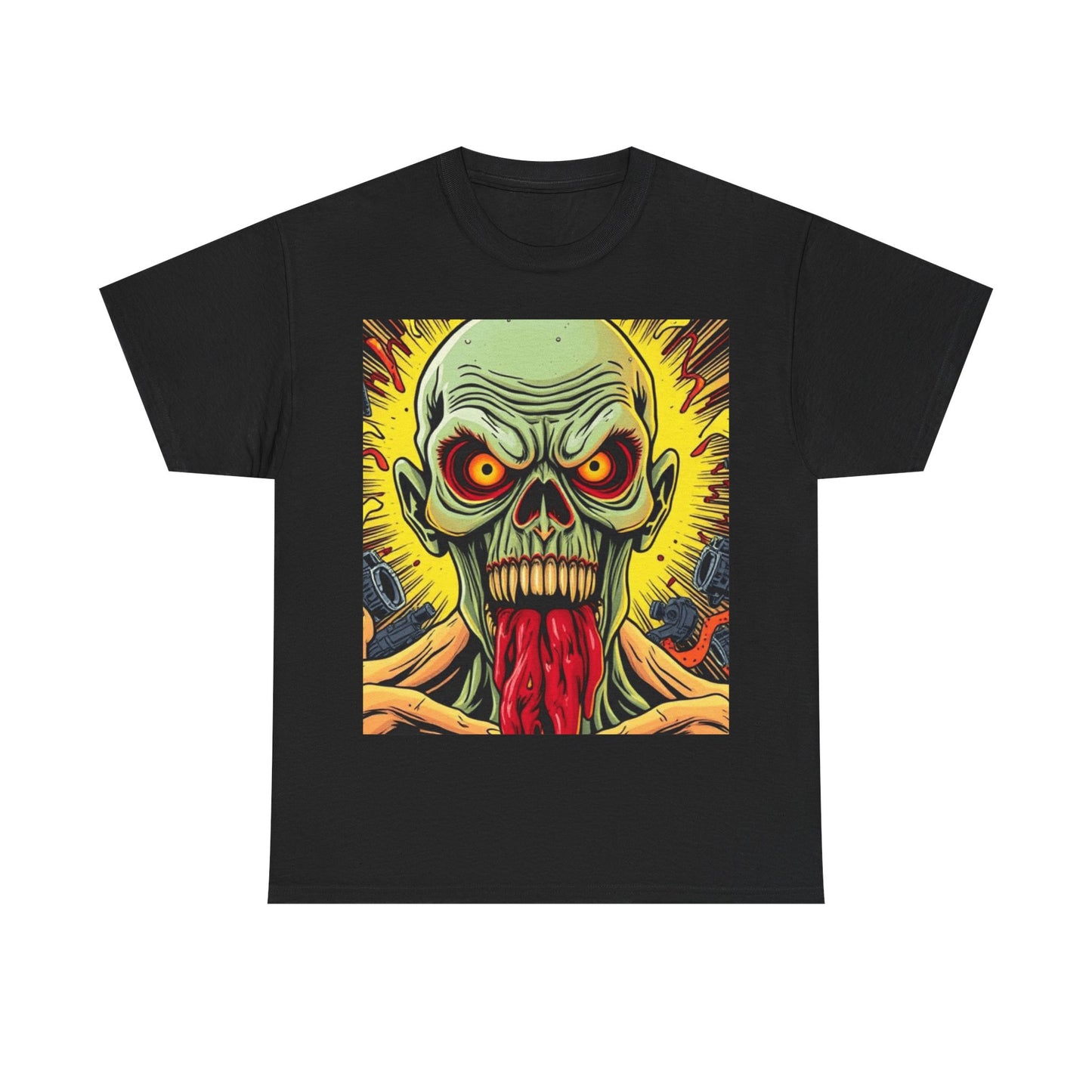 UK - Graphic Unisex Heavy Cotton - Vibrant Zombie Design