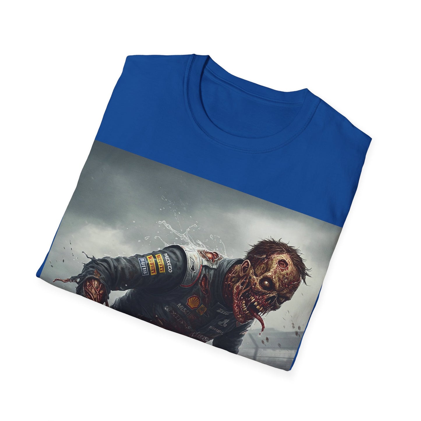 UK - Zombie Racing Unisex Softstyle T-Shirt - Horror Meets Motorsport