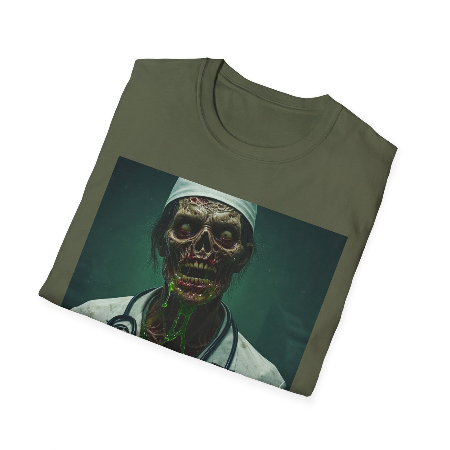 Zombie Doctor Unisex Softstyle T-Shirt - Perfect for Halloween and Horror Fans