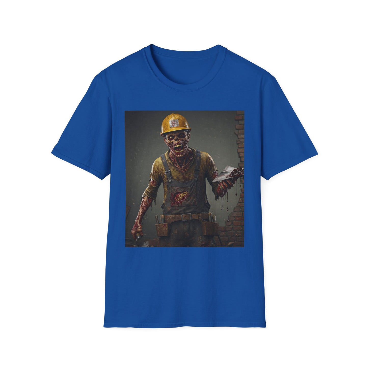 Zombie Construction Worker Unisex Softstyle T-Shirt