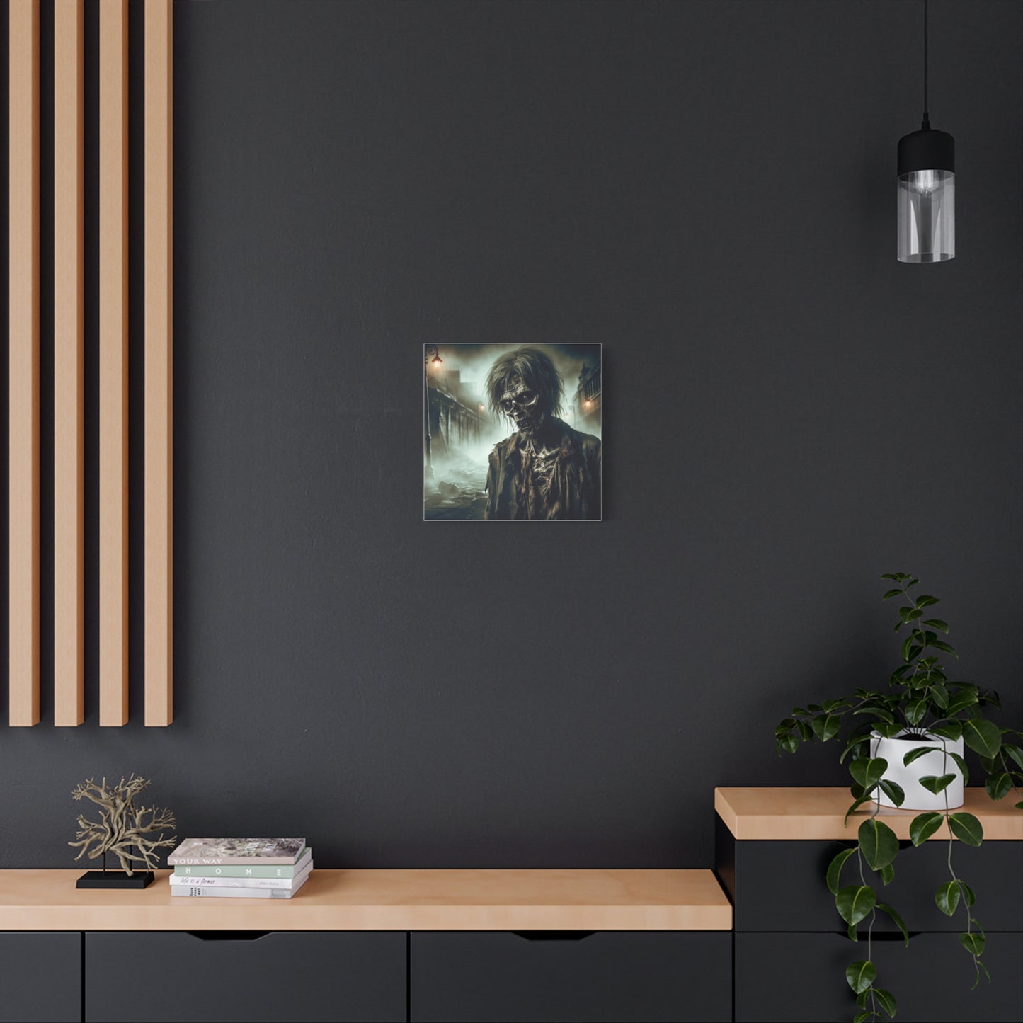 Zombie Portrait Matte Canvas Wall Art
