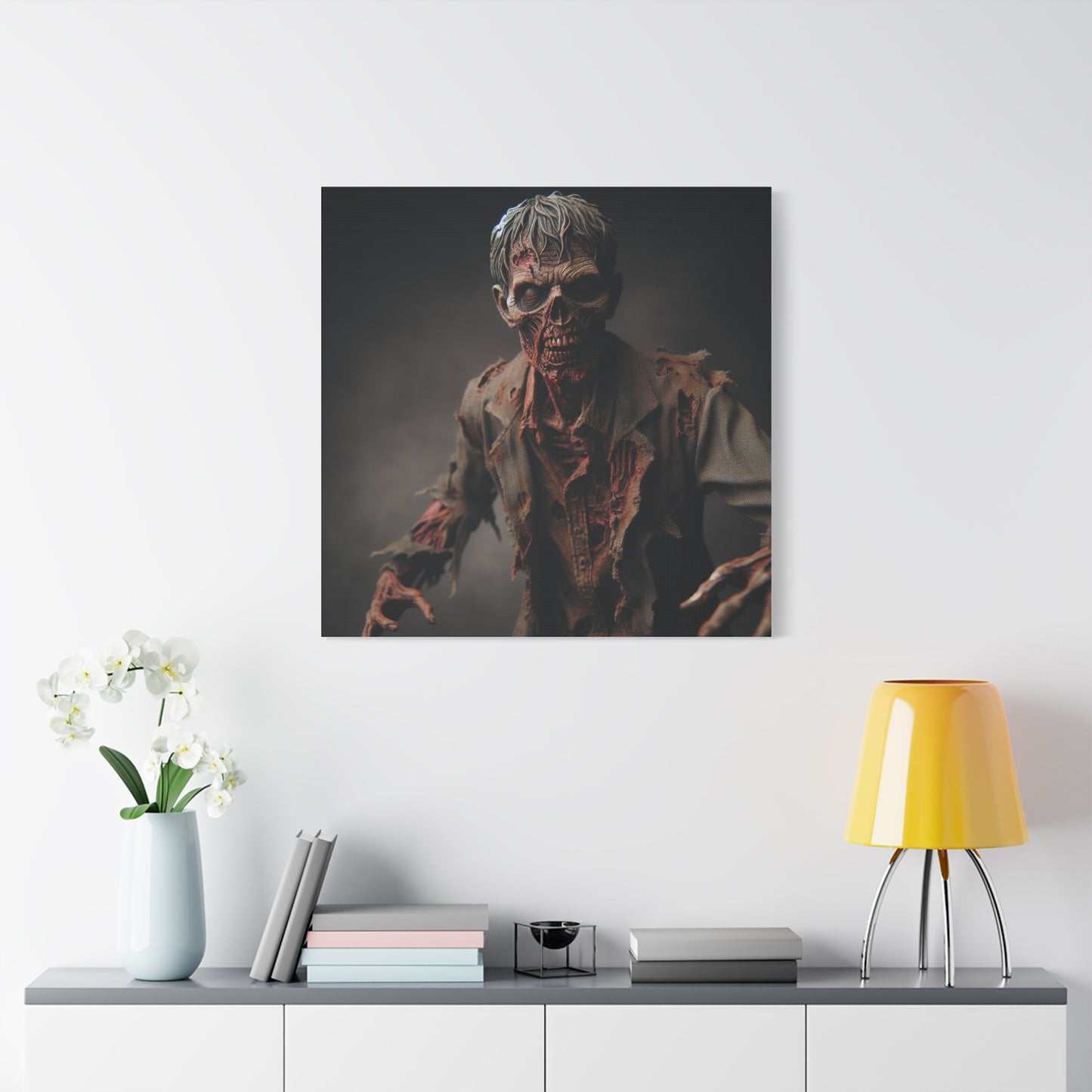 Zombie Art Canvas - Horror Wall Decor for Halloween