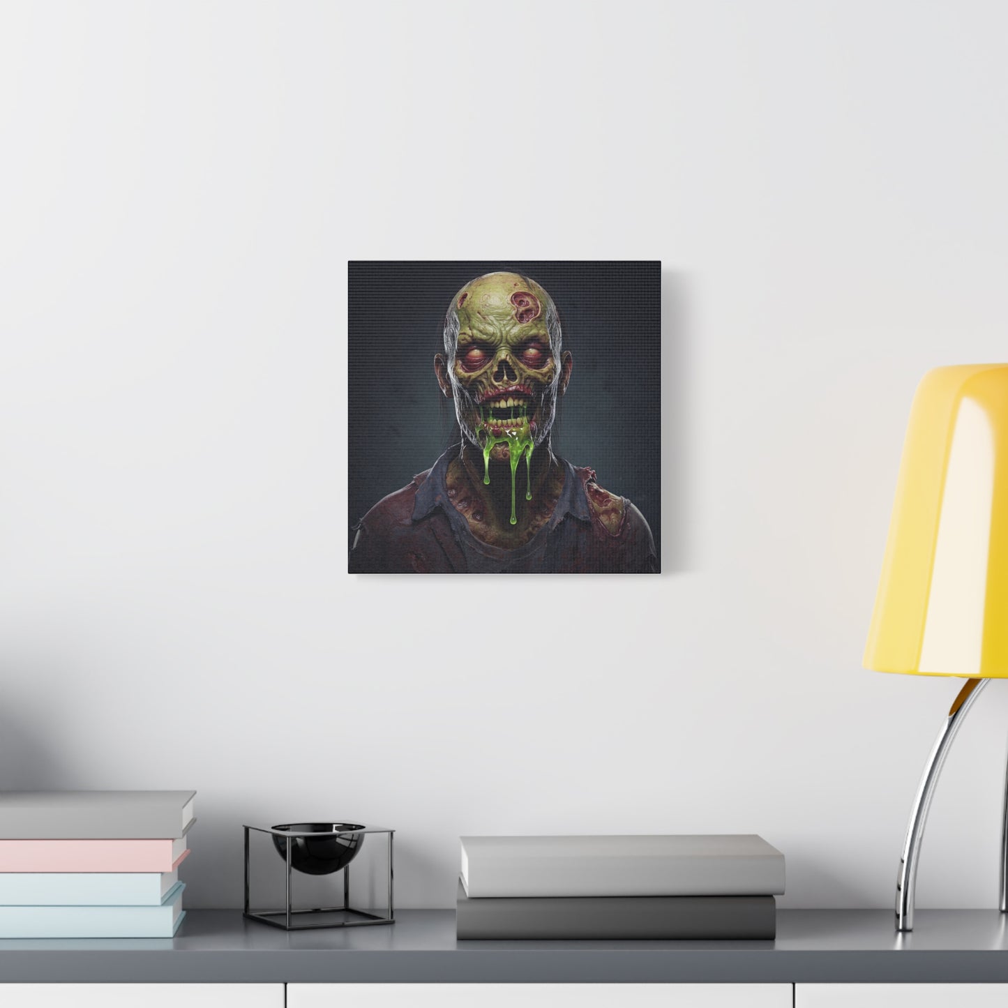 Zombie Art Canvas Wall Decoration - Spooky Halloween Home Decor