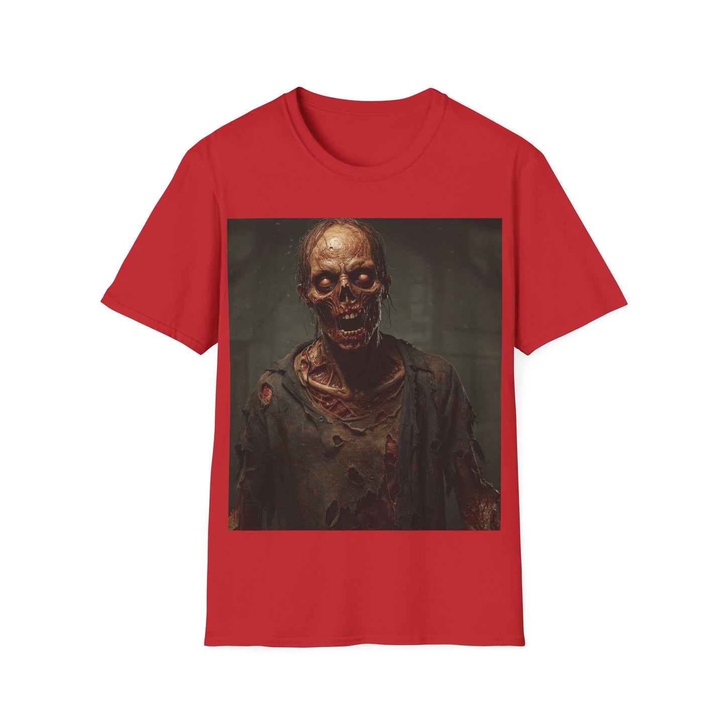 UK - Spooky Skeleton Unisex Softstyle T-Shirt - Perfect for Halloween and Horror Lovers