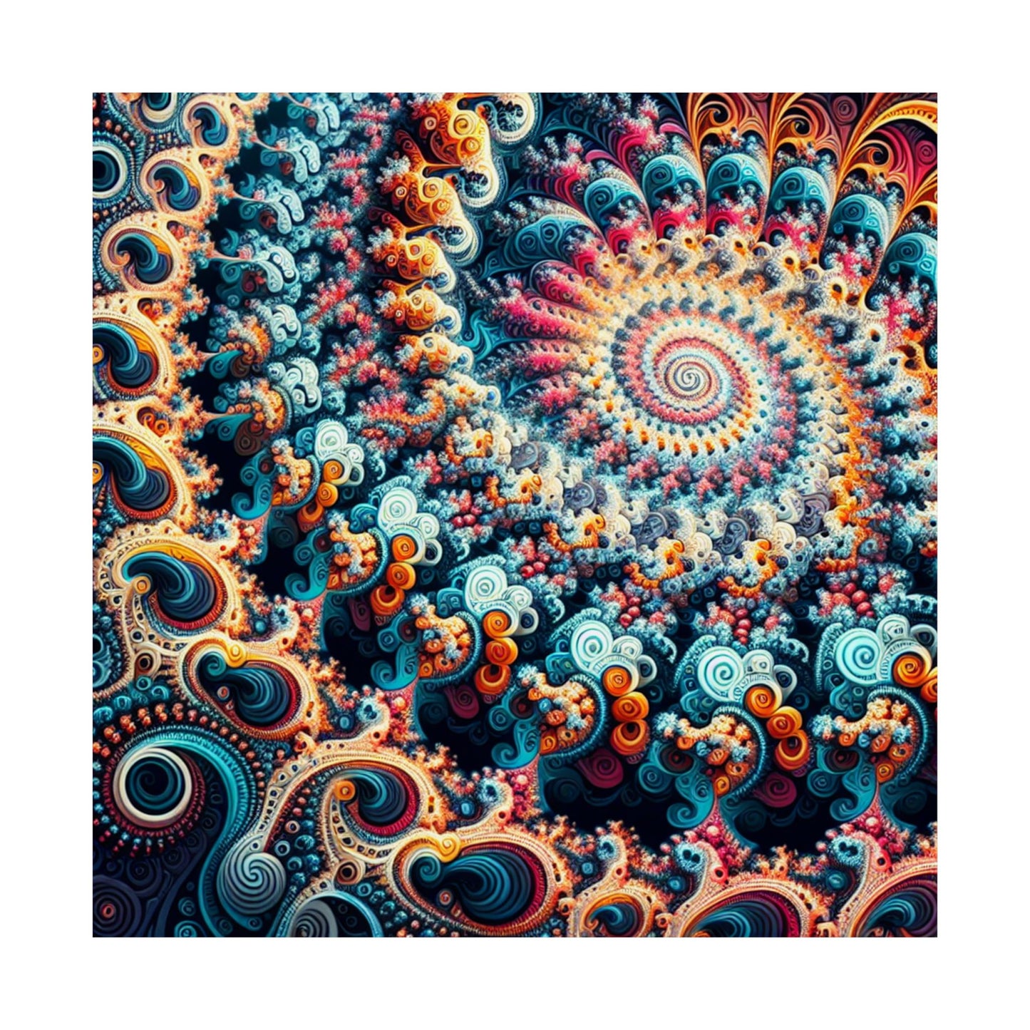 Vibrant Swirl Matte Vertical Poster - Decorative Art for Home & Office