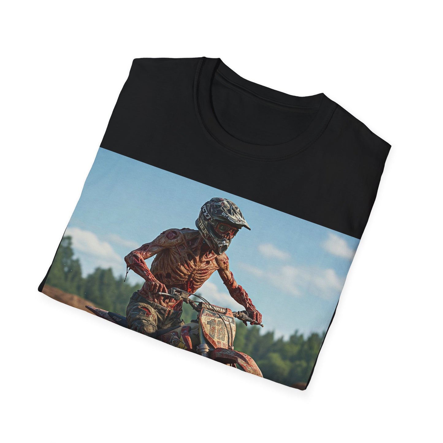 UK - Motorcycle Apocalyptic Portrait Tee, bold, decaying zombie graphic