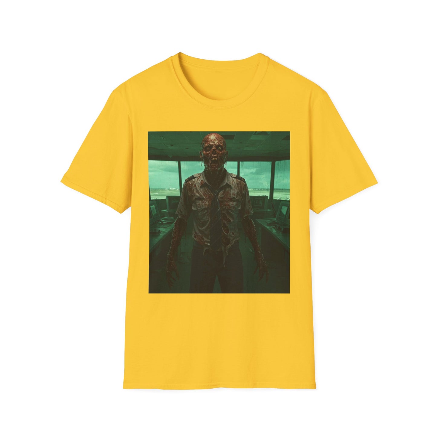 Unisex Softstyle Zombie Graphic Tee - Perfect for Halloween and Horror Fans