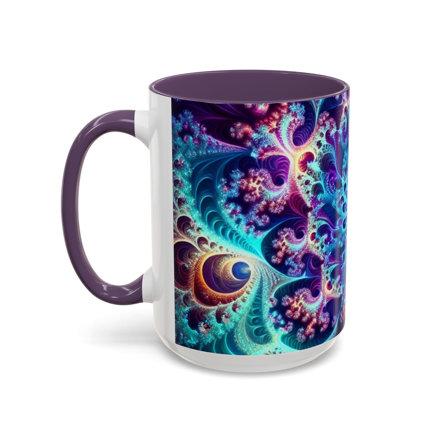 Colorful Spiral Accent Coffee Mug - 11 & 15oz