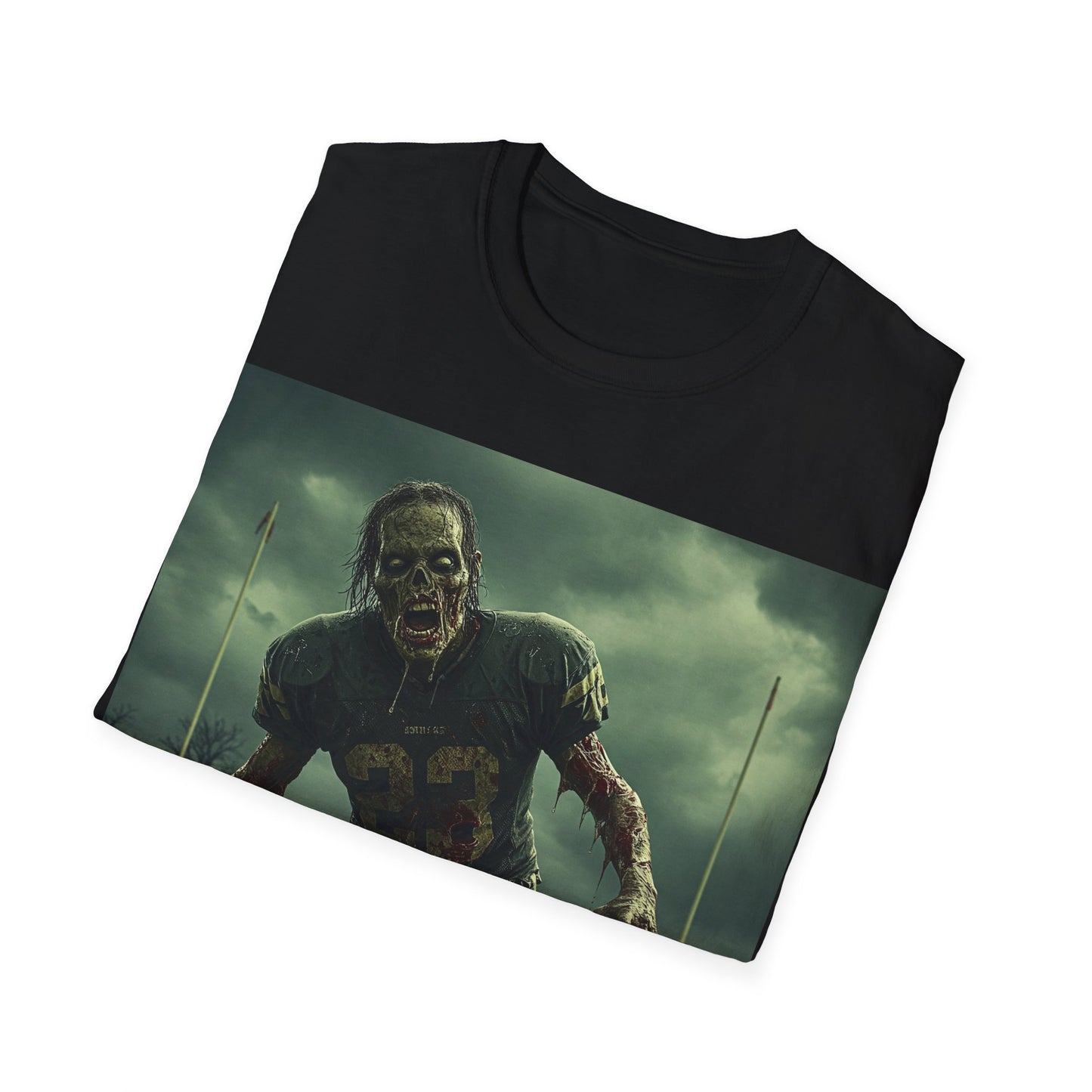 UK - Zombie Football Unisex Softstyle T-Shirt - Perfect for Halloween Fans