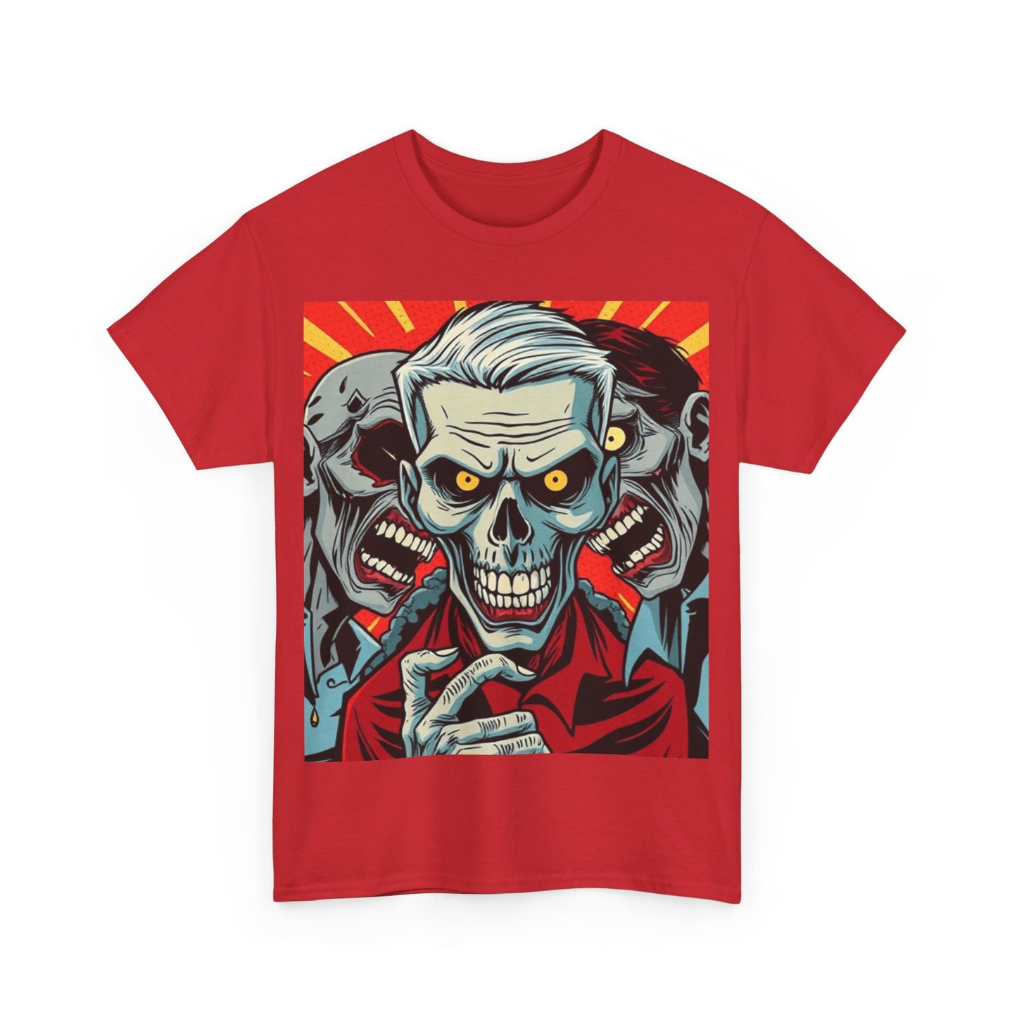 UK - Graphic Skull Print Unisex Heavy Cotton Tee - Edgy Style for Horror Fans