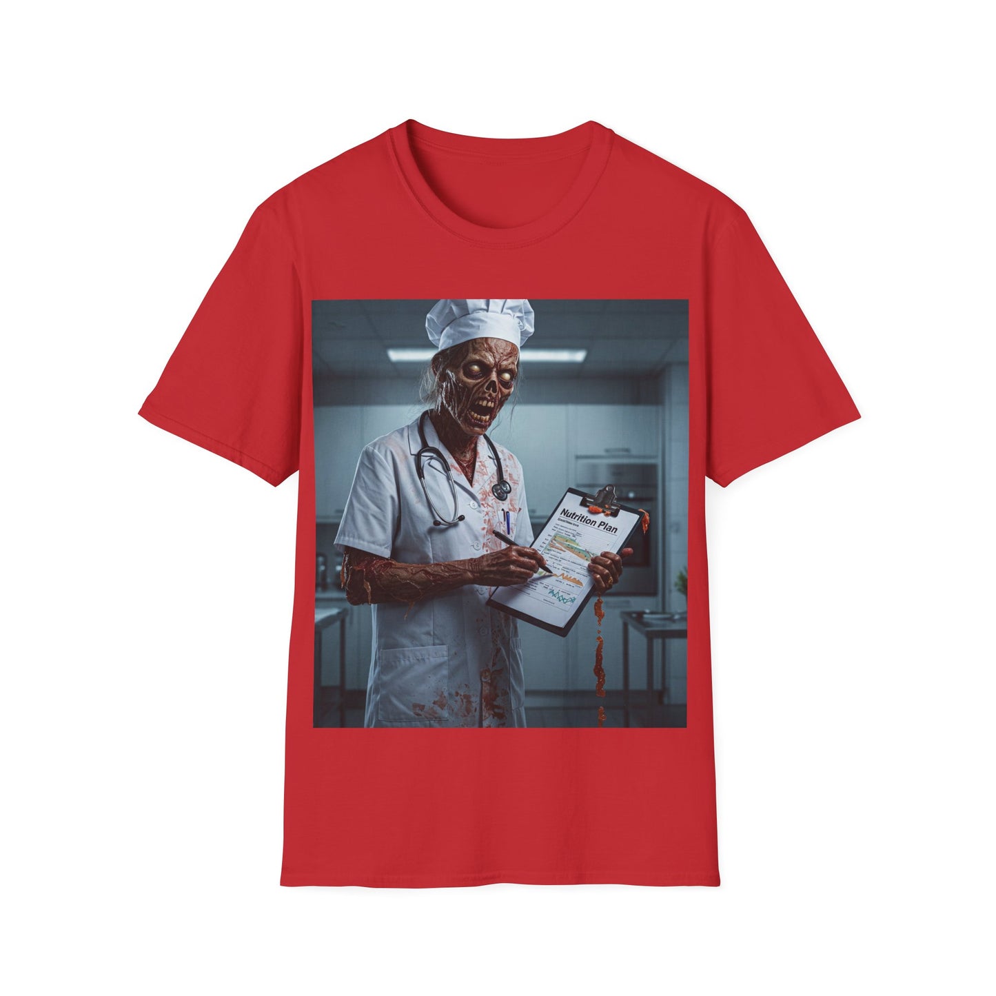 UK - Funny Zombie Doctor T-Shirt - Unisex Softstyle, Halloween Gift