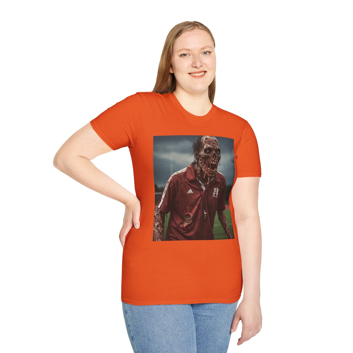 Zombie Horror Unisex Softstyle T-Shirt - Perfect for Halloween and Casual Wear