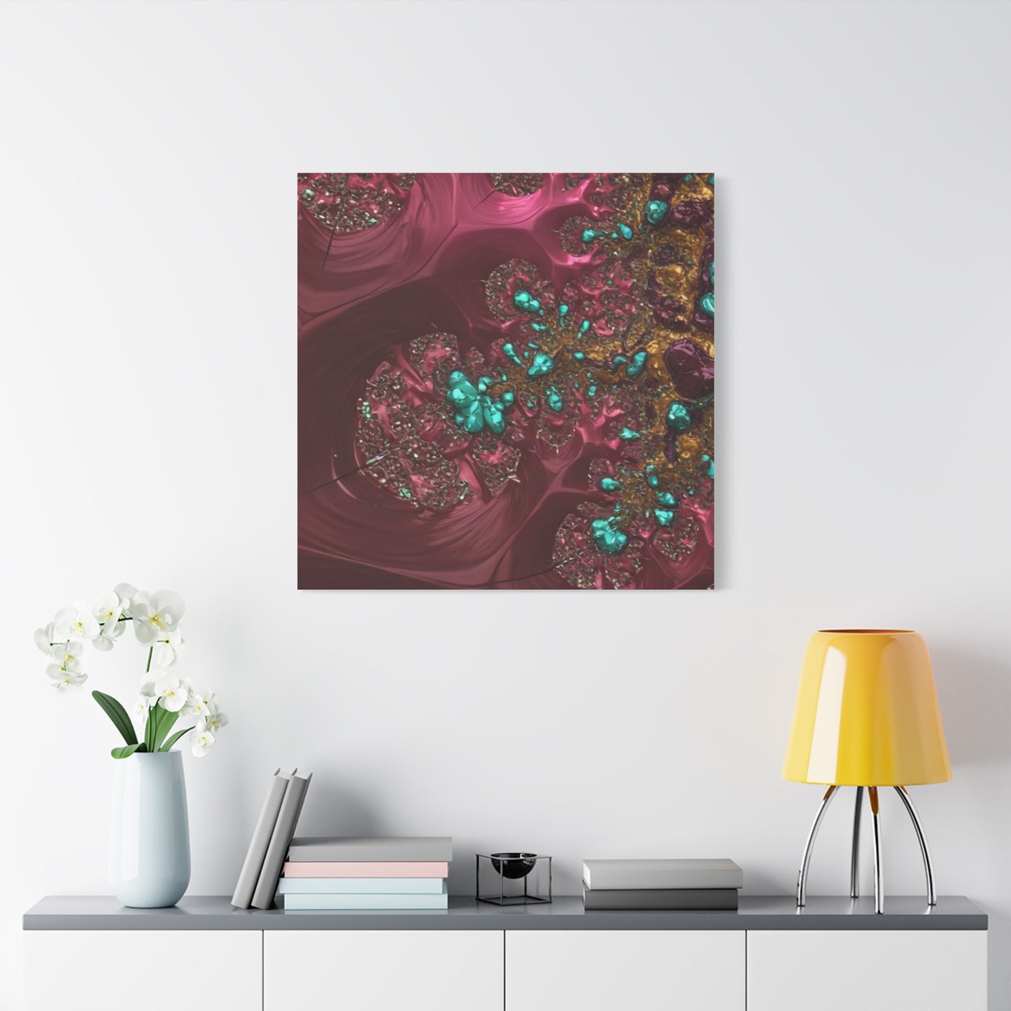 Abstract Art Canvas Print - Vibrant Fractal Design for Home Decor