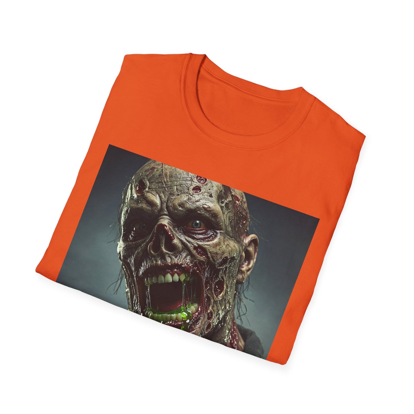 Apocalyptic Portrait Tee, bold, decaying zombie graphic