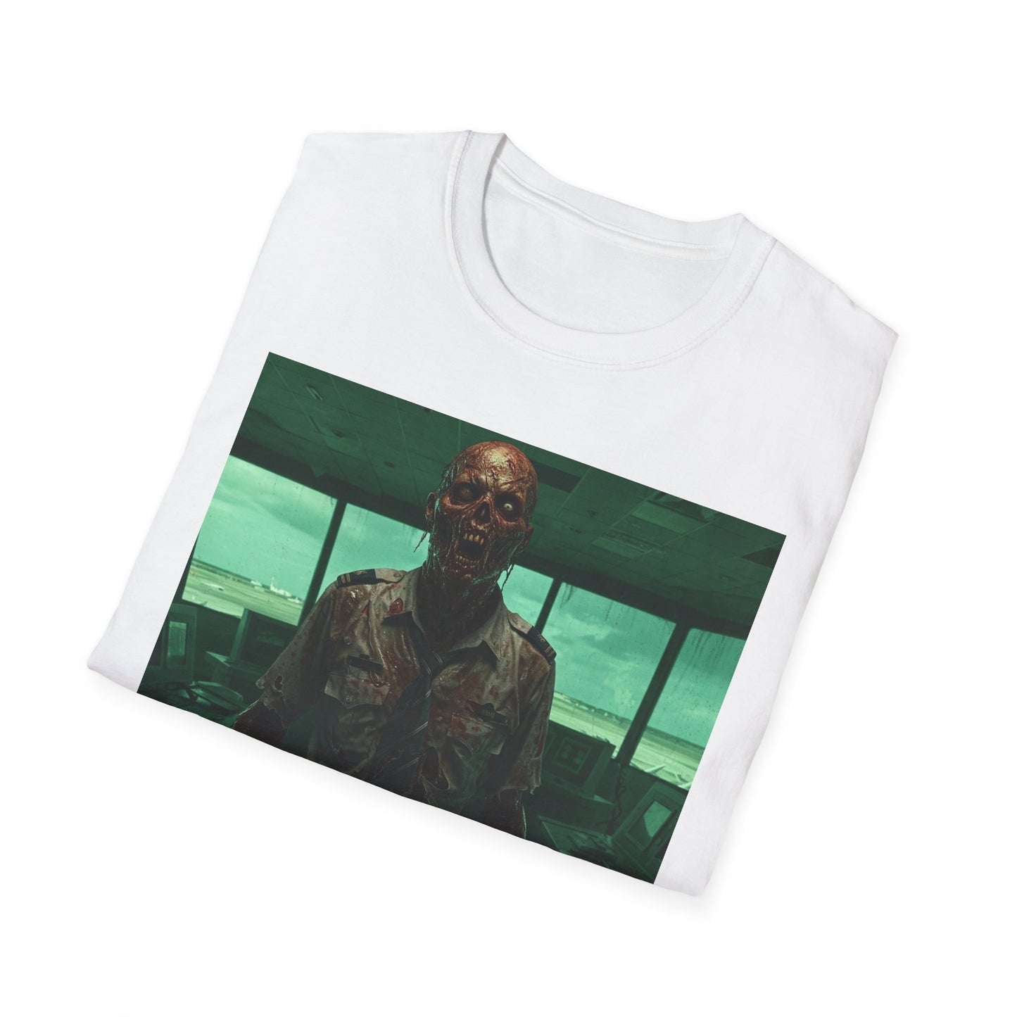 Unisex Softstyle Zombie Graphic Tee - Perfect for Halloween and Horror Fans