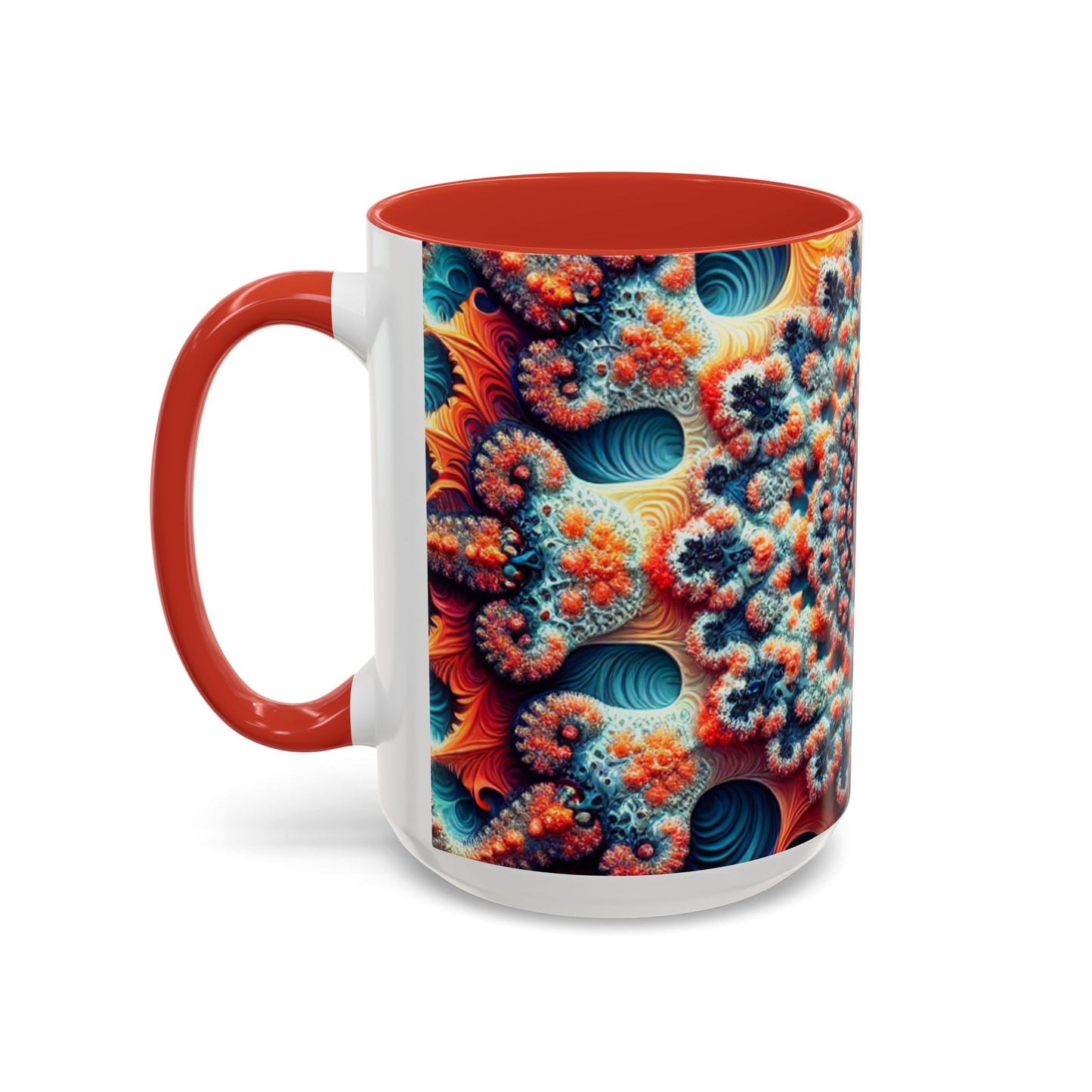 Vibrant Kaleidoscope Accent Coffee Mug - 11oz & 15oz