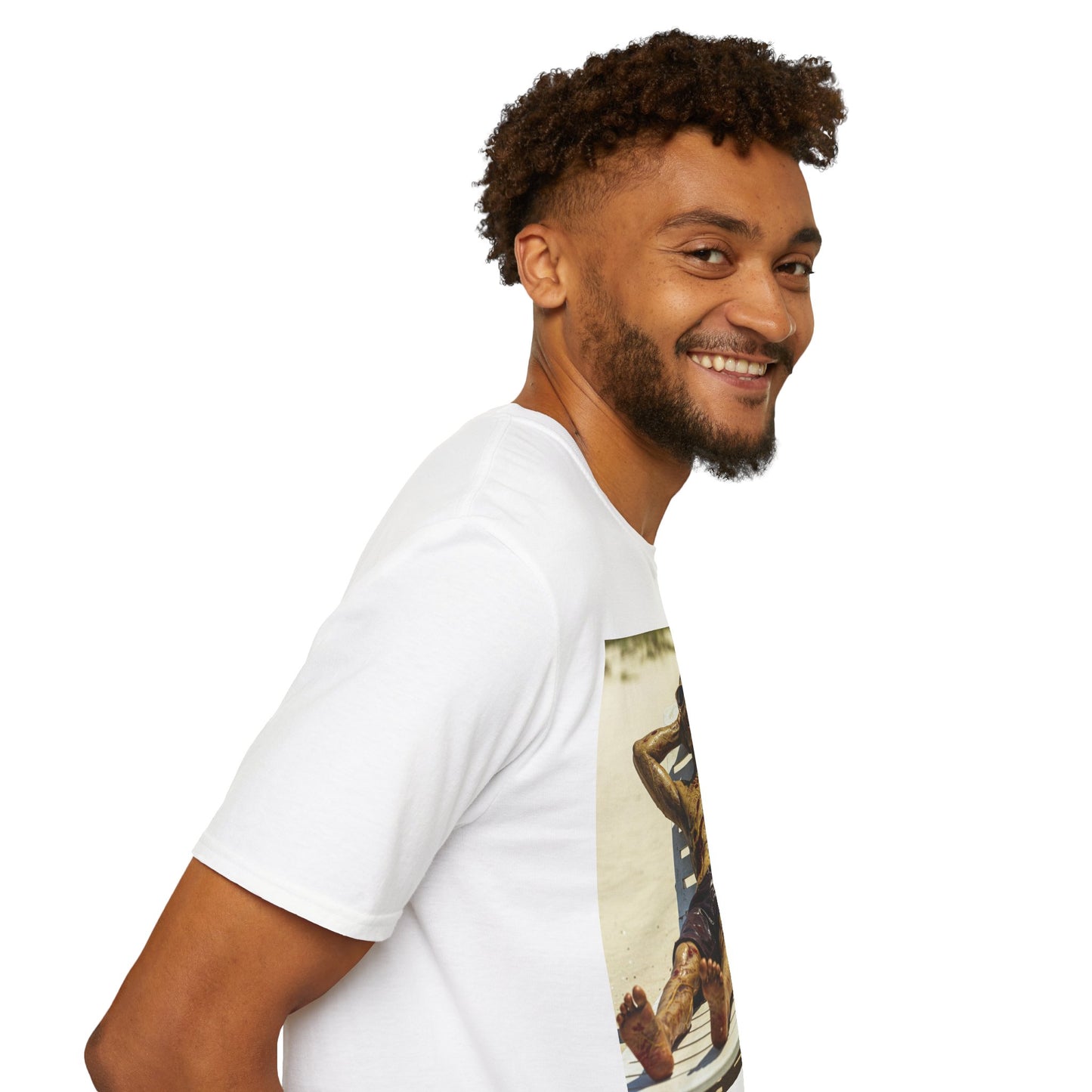 Chillin' Skeleton Unisex Softstyle T-Shirt - Perfect for Halloween & Casual Wear