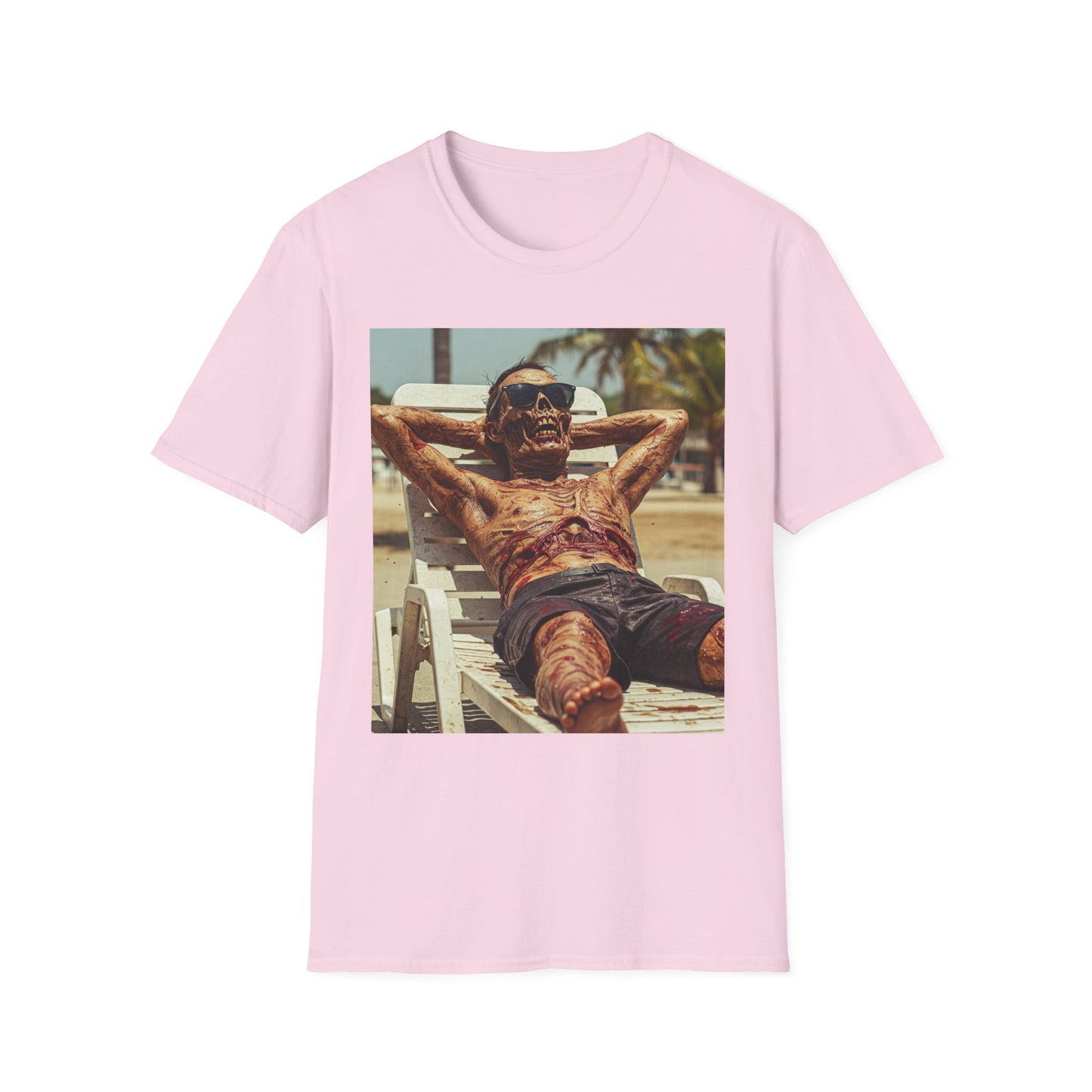 Chill Vibes Skeleton Graphic T-Shirt - Unisex Softstyle